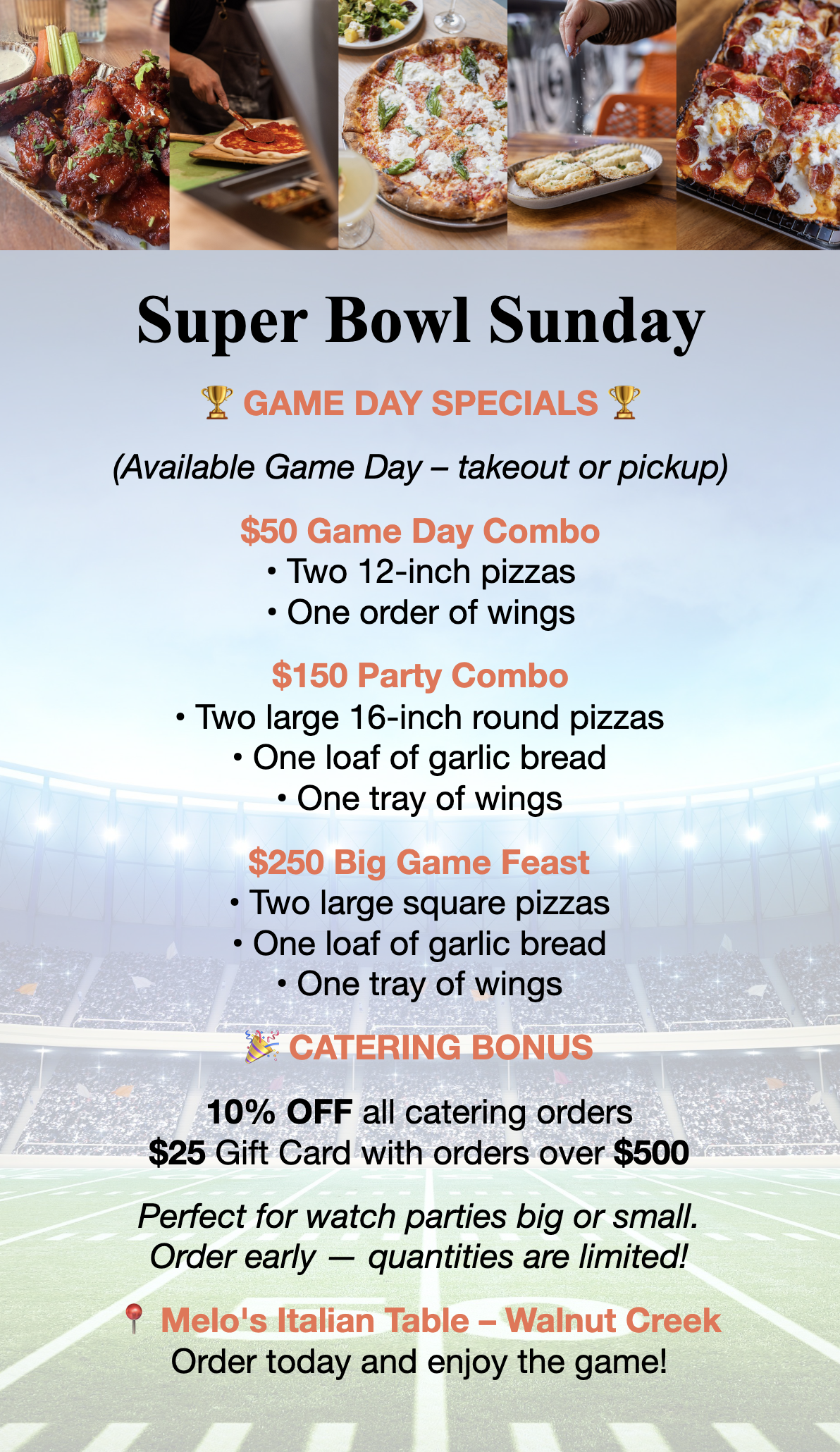 Super bowl specials