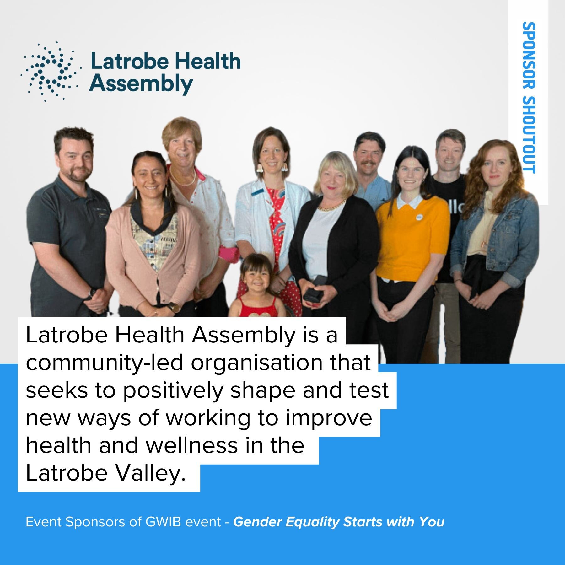 Gippsland Women in Business would like to thank one of our Event Sponsors  Latrobe Health Assembly 🥳

Comprising up to 50 members, the Assembly works with people who live, work and study in Latrobe Valley to give voice to community aspirations in th