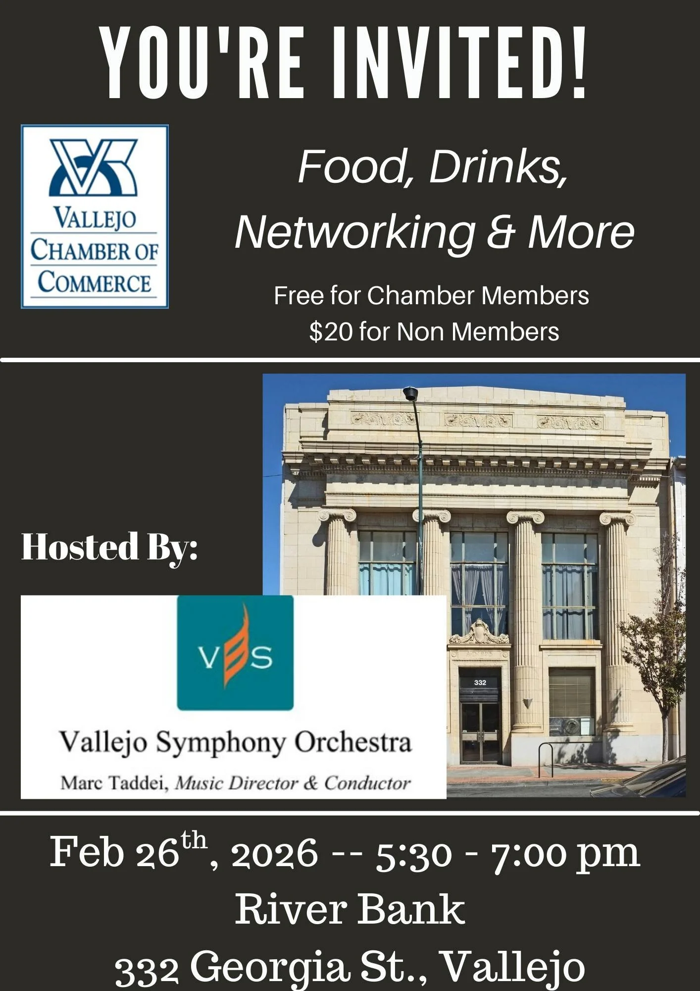 Vallejo Chamber Networking at Vallejo Symphony