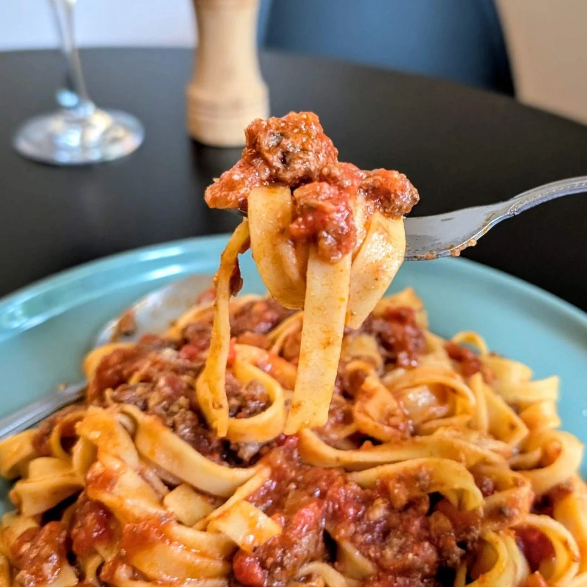 What's your go-to comfort food? 🍝

For me, pasta is always at the top of the list. This time it was tagliatelle tossed with my rich all-beef meat sauce&mdash;a slow-simmered bolognese made with ground beef, red wine, aromatics, and San Marzano tomat