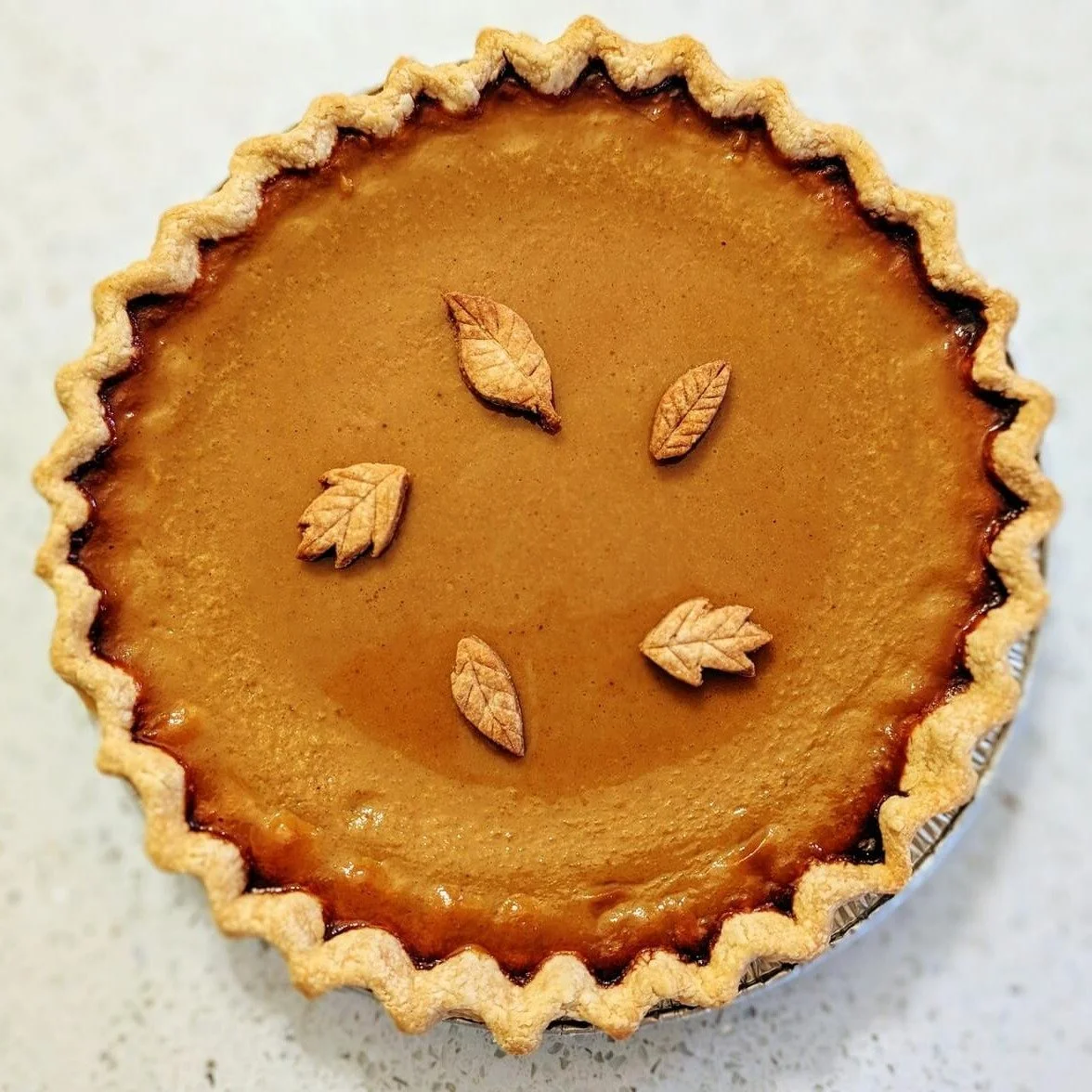 There’s nothing like homemade pumpkin pie for Canadian Thanksgiving 🎃🍁
My secret to a perfectly flaky crust? Cold butter.
When chunks of cold butter in the dough hit the hot oven, they release steam, creating air pockets that make it light