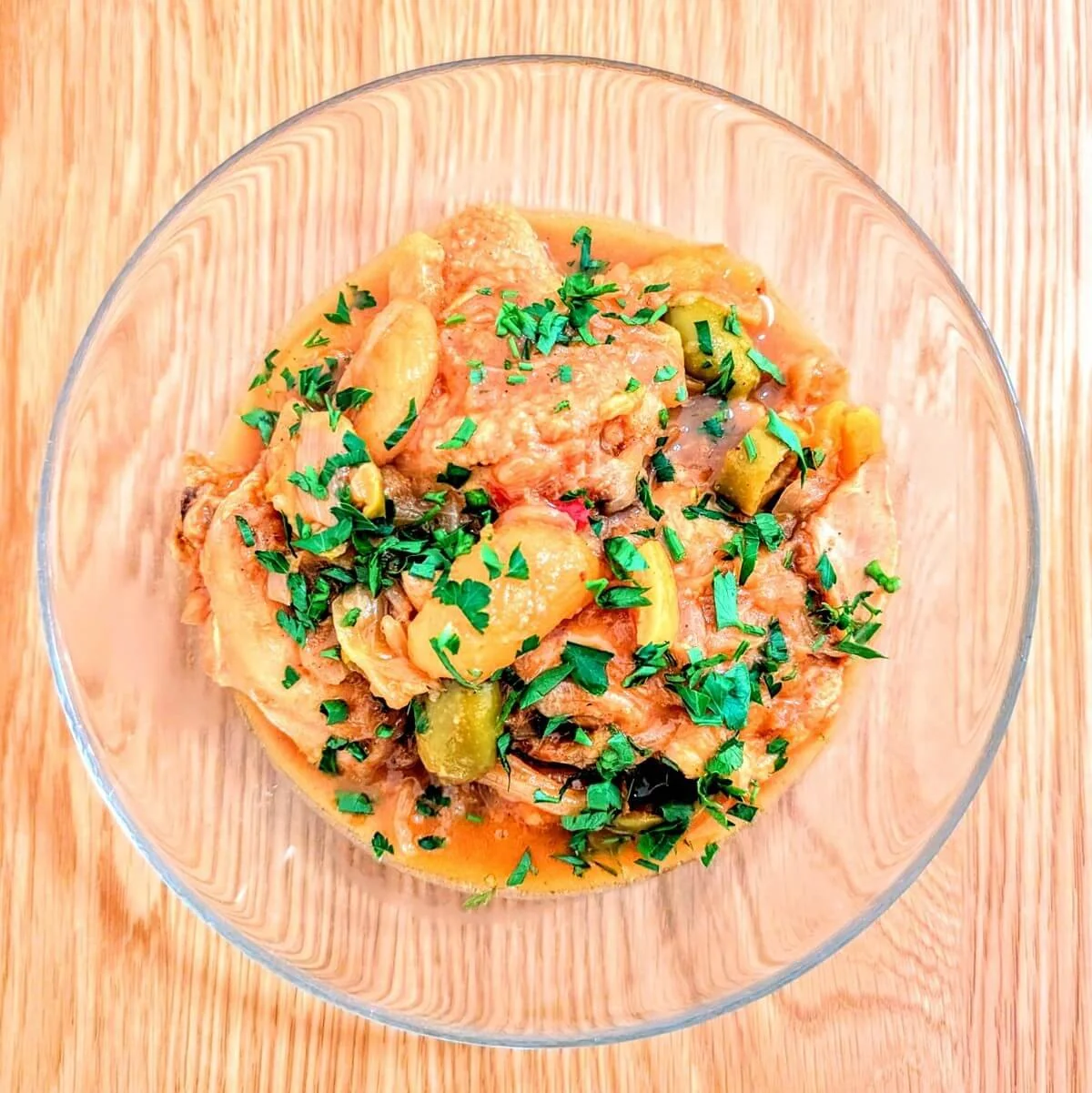 Chicken Tagine with Preserved Lemon, Olives, and Apricots