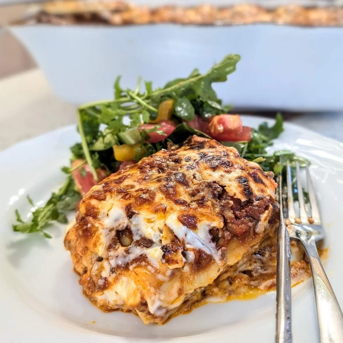 Classic Italian American Beef Lasagna with Bechamel