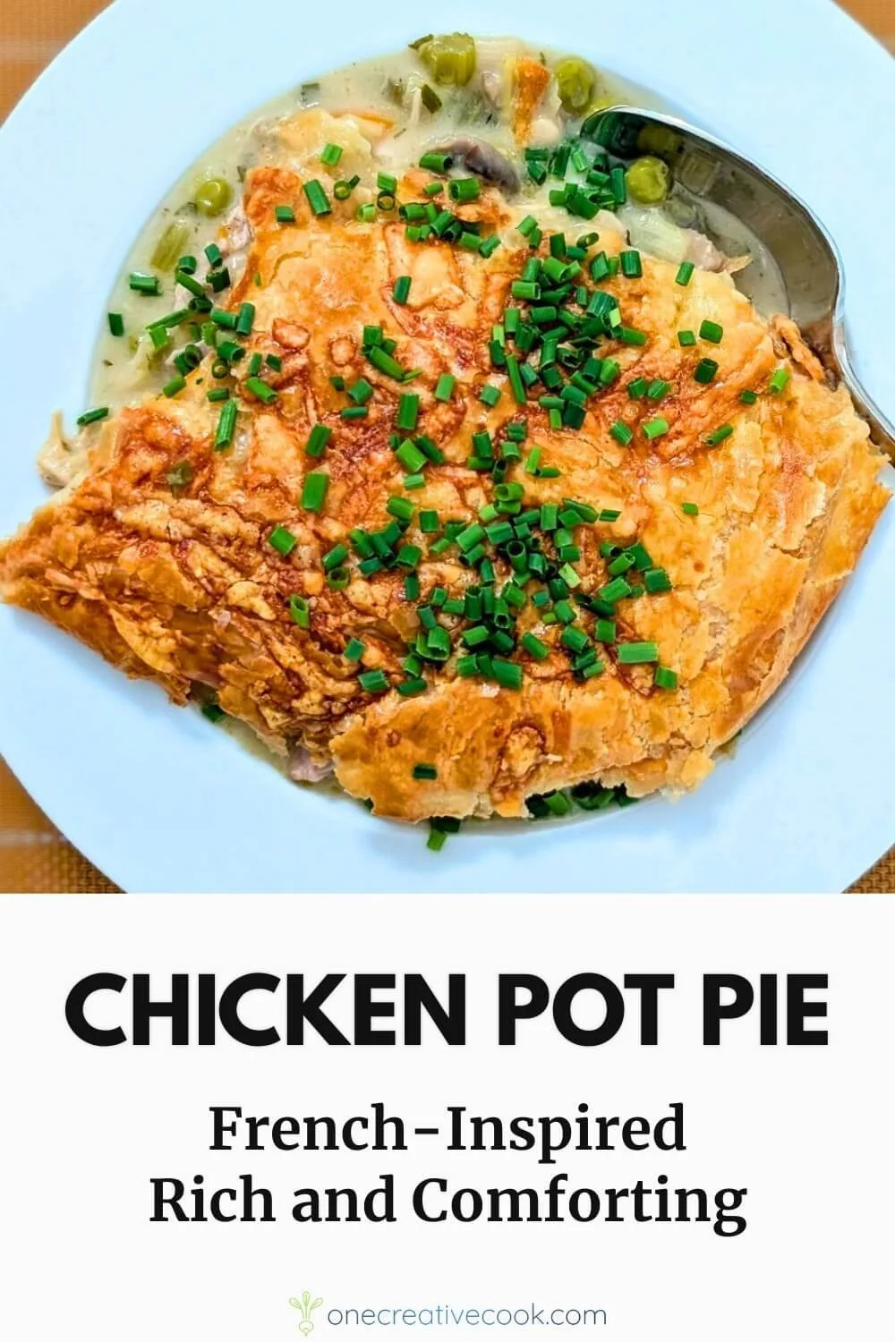 French Rotisserie Chicken Pot Pie with Velouté and Puff Pastry Recipe