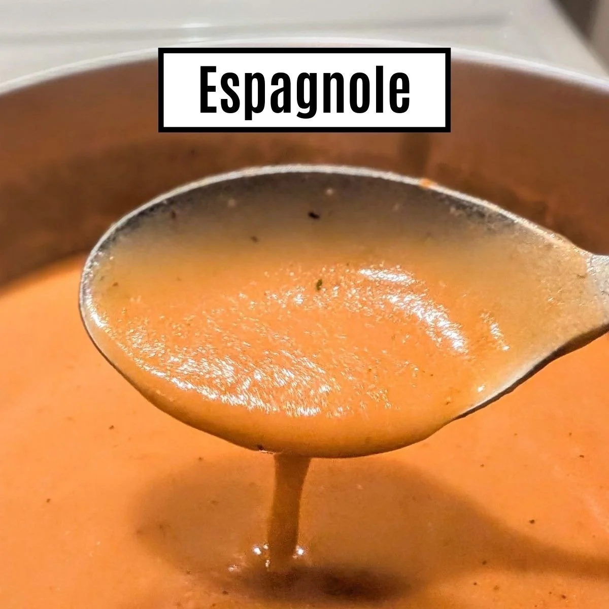 Sauce Chasseur, a derivative of Espagnole, on a steak with green beans and crispy potatoes on a plate