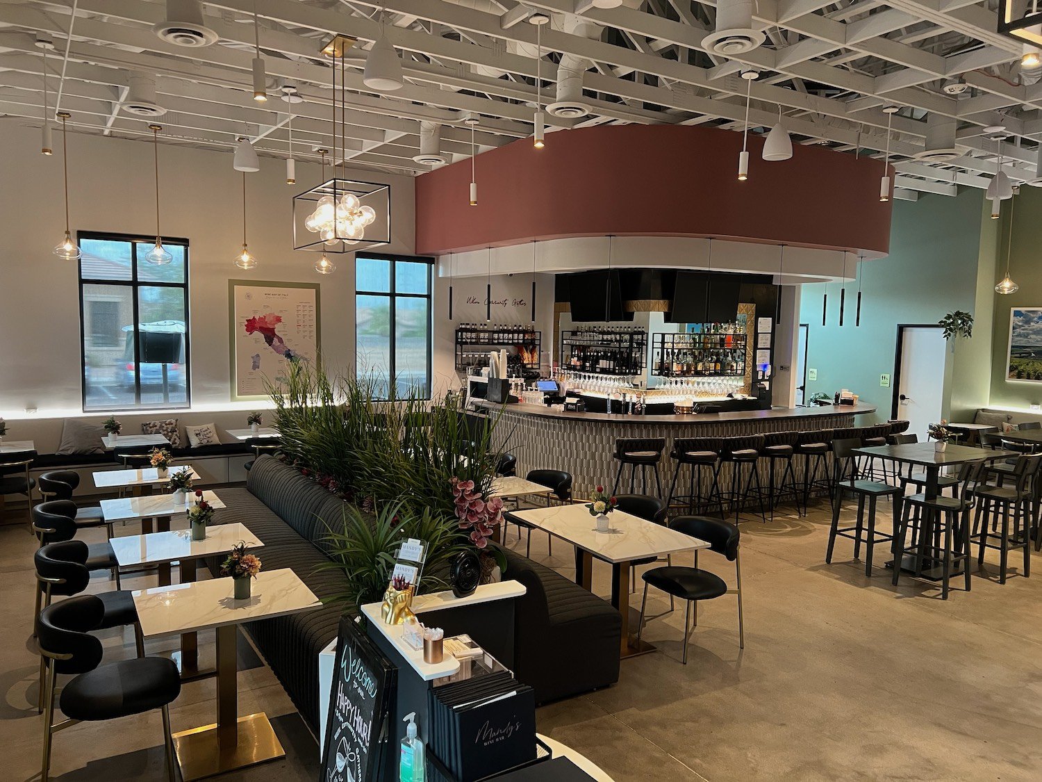 Mandy's Wine Bar Inside Seating