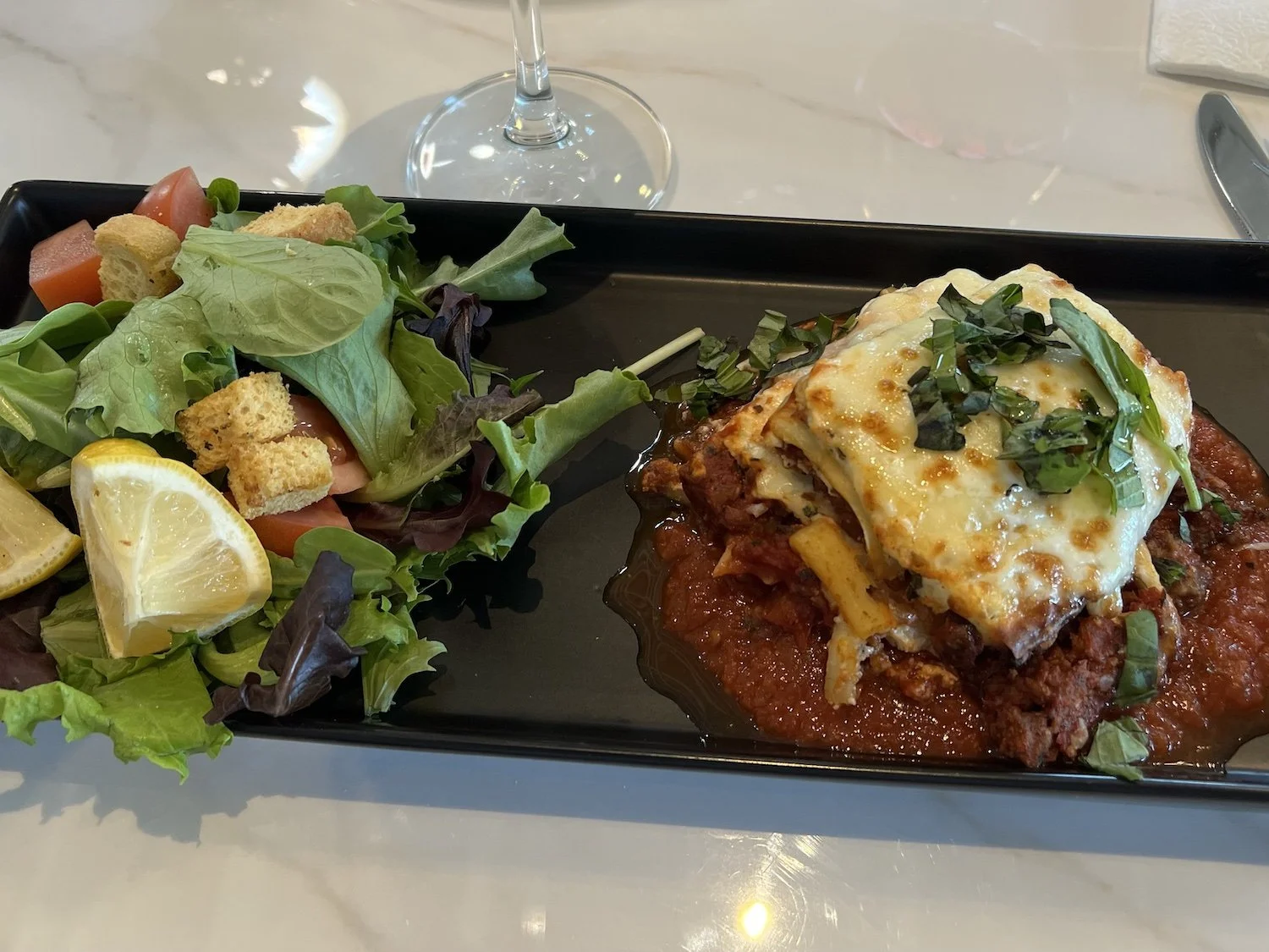 Half Sized Mandy's Family Traditional Lasagna with Side Salad