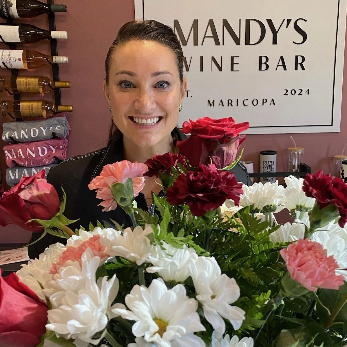 Mandy's Wine Bar Mandy With Roses