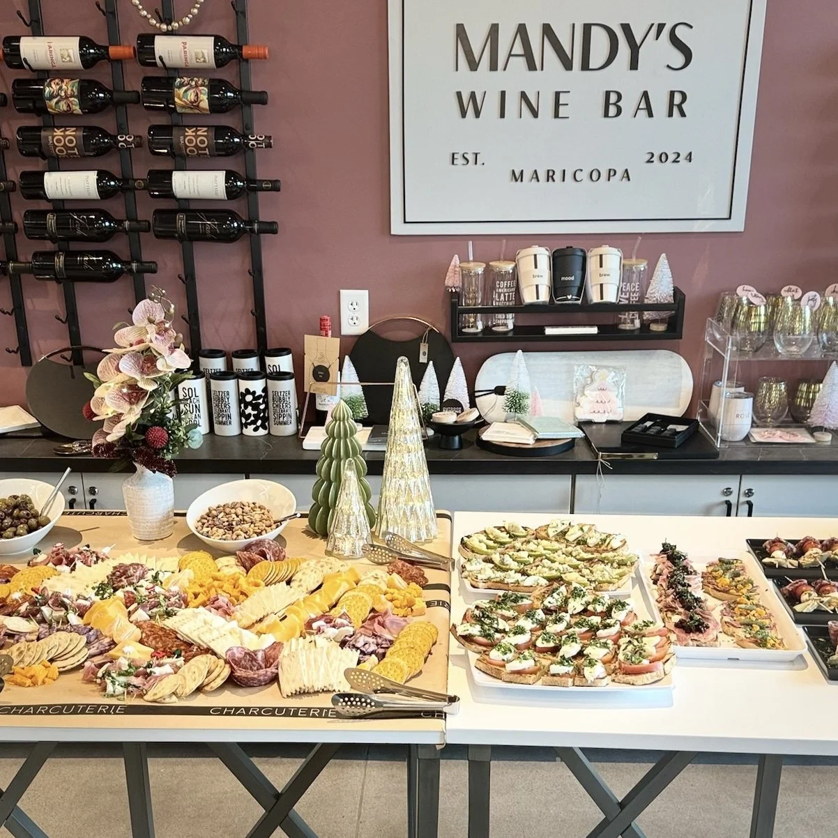 Mandy's Wine Bar Hosting Events Charcuterie Board and Sharables