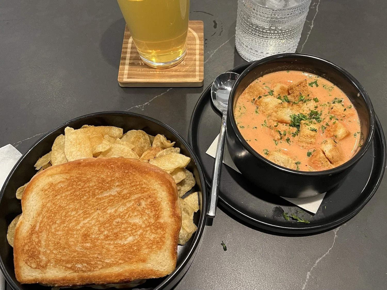 Four Cheese Panini and Classic Tomato Soup