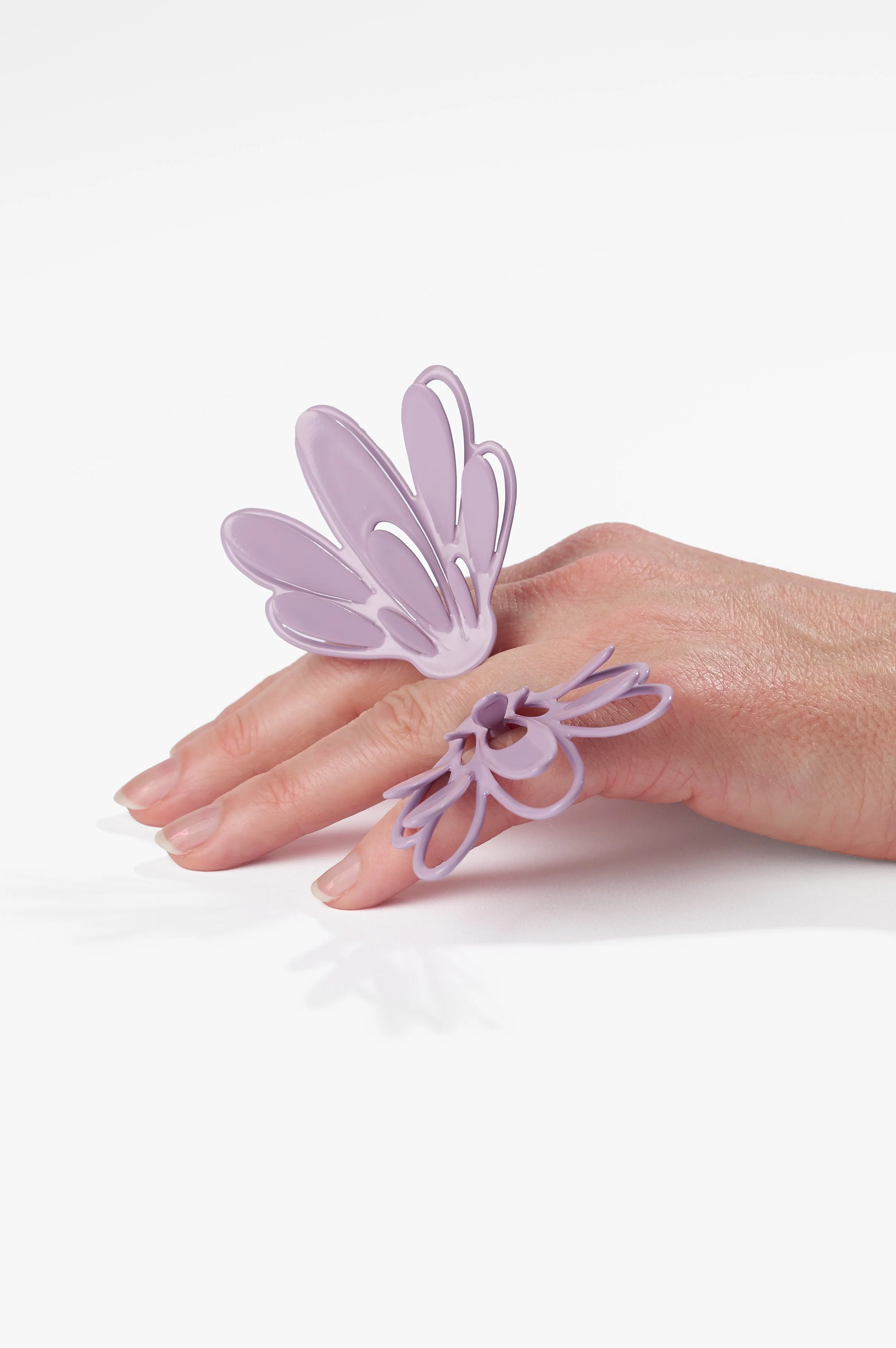 Elisa Zorraquin, I Can Handle It (lilac), brass, paint, 11.9 x 6 x 5 cm, 2026, $380. Photography: Ross Coulter
