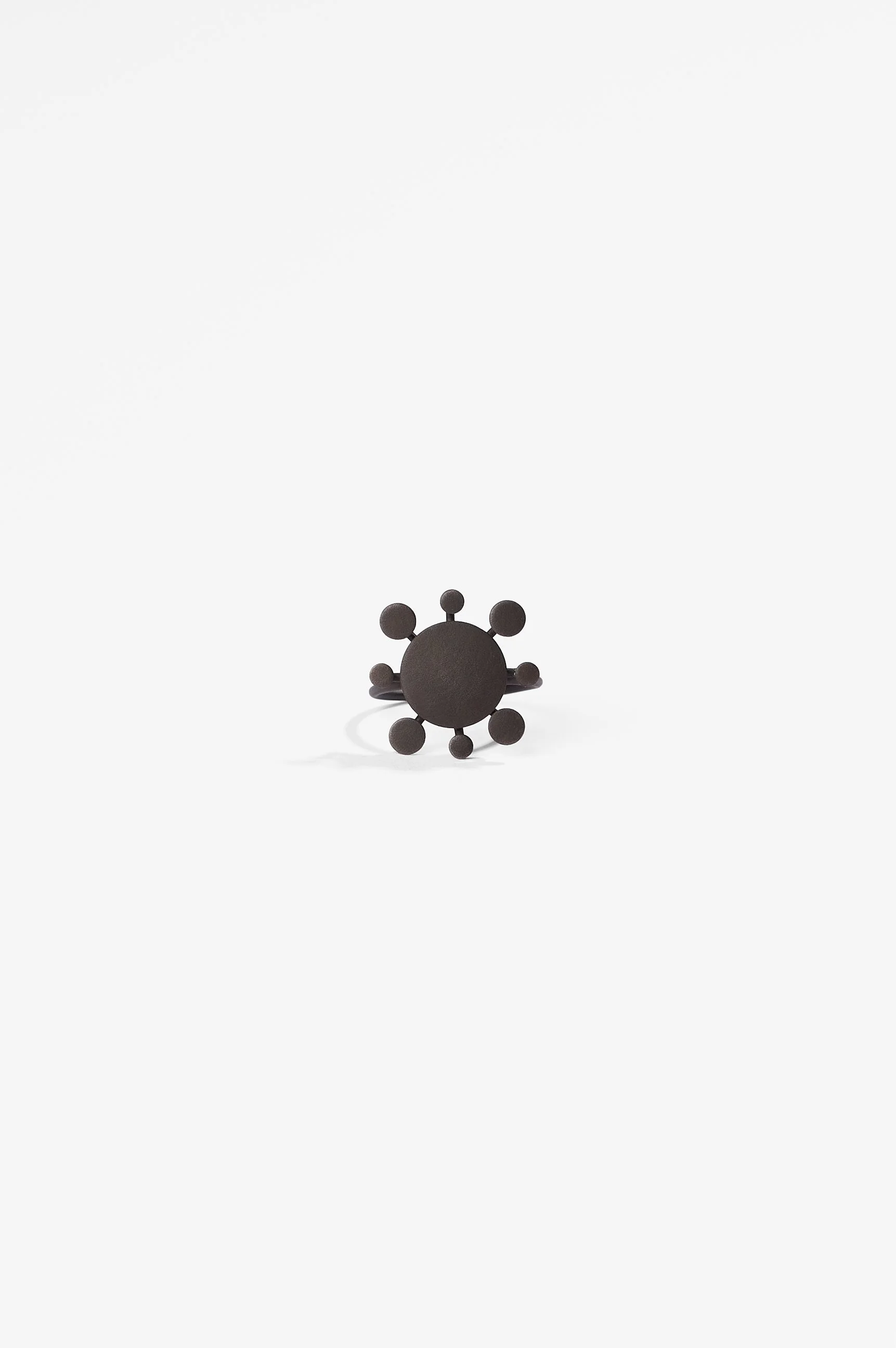 Mascha Moje, Ring 2, monel, 2.3 x 2.4 cm, size 59, 2026, $780. Photography: Ross Coulter