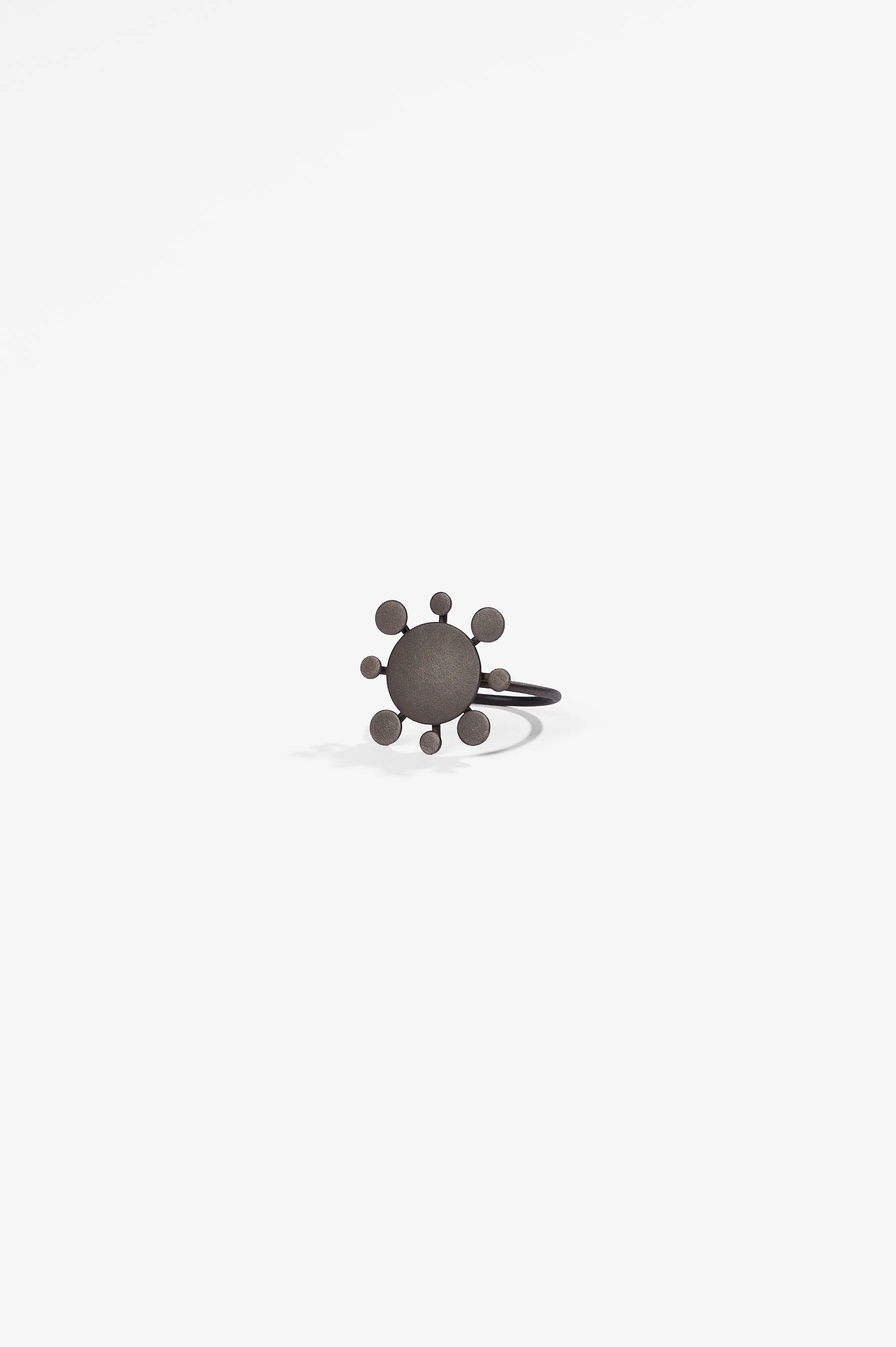 Mascha Moje, Ring 2, monel, 2.3 x 2.4 cm, size 59, 2026, $780. Photography: Ross Coulter