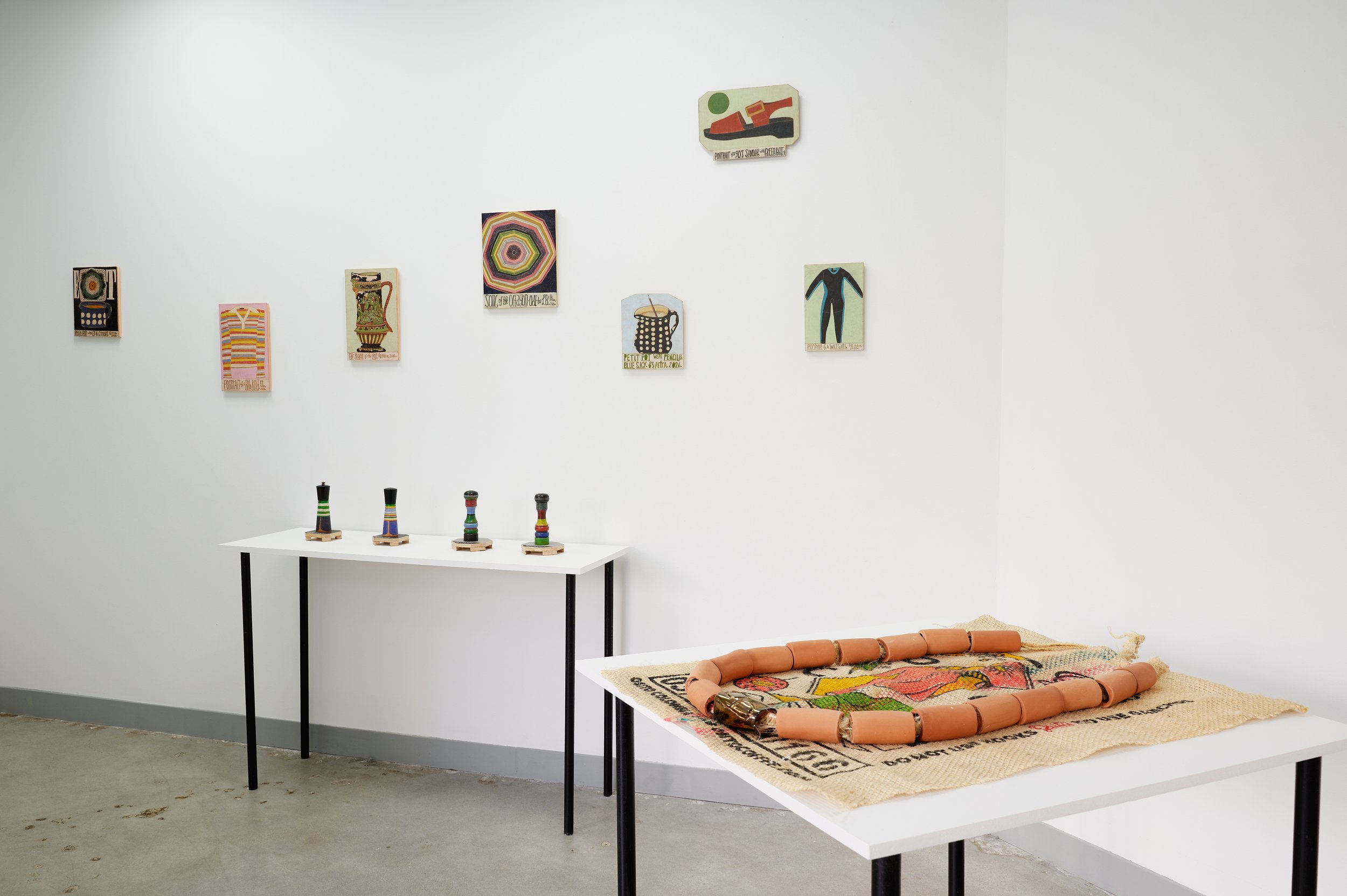 Petra Rodgers, Summer Portraits and Joshua Searle, Manos y Cuentas, installation view, 2026. Images courtesy the artist and Alta Forma. Photography Ross Coulter.