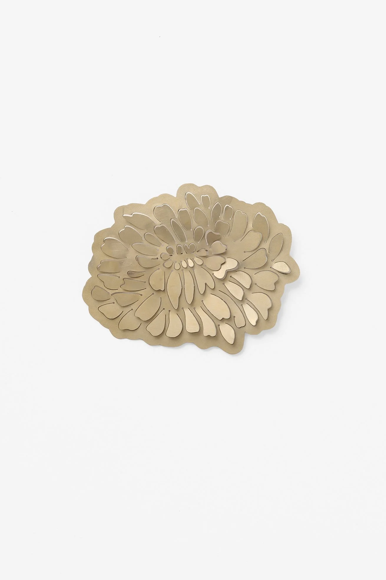 78. Elisa Zorraquin, ‘Respira II (Breathe)’, 2026
flower brooch, nickel silver, sterling silver, stainless steel, 7.7x9.6x.8cm. Price: $300   