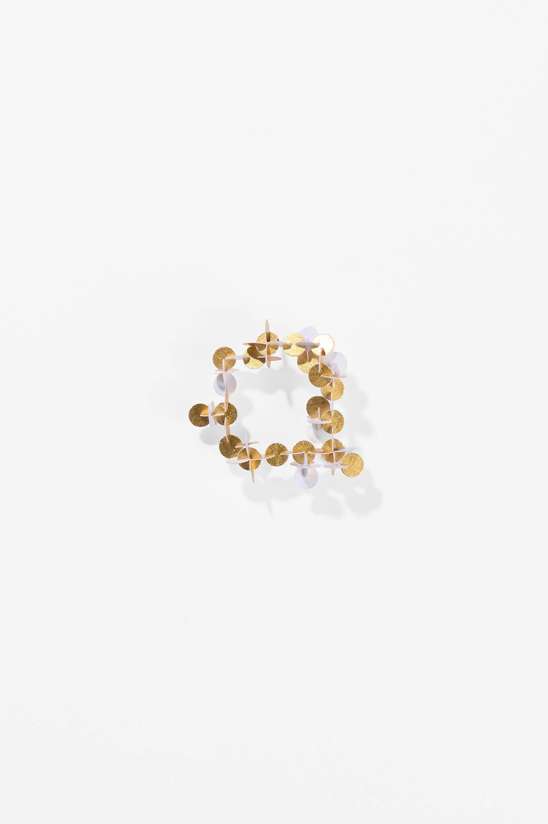 Gilda Jones, Confetti, satin-finish photographic paper, 23-carat gold leaf, three 7.1 √ó 7.1 cm cards and one approx. 4 √ó 4 cm paper ring, 2026, $350. Photography: Ross Coulter