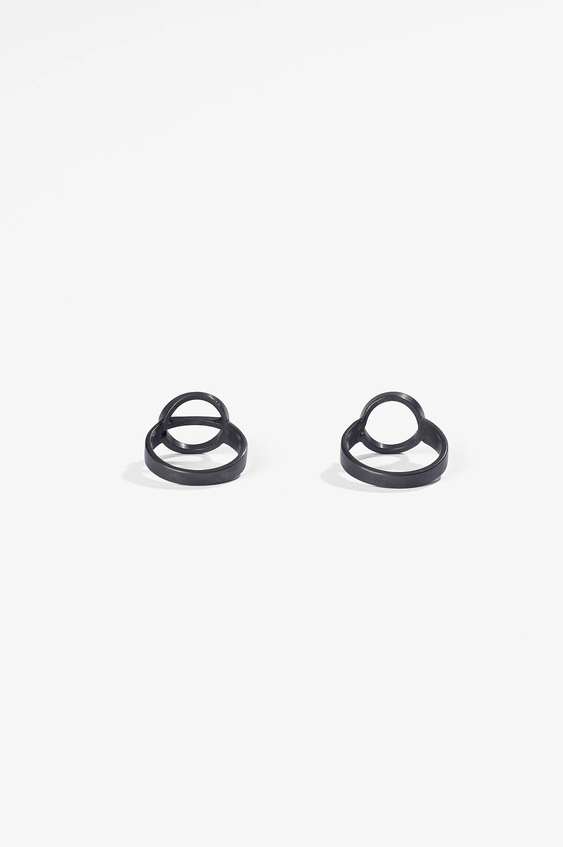 Roseanne Bartley, Letter rings (e and c), sterling silver, various sizes, 2026, $420 each. Photography: Ross Coulter
