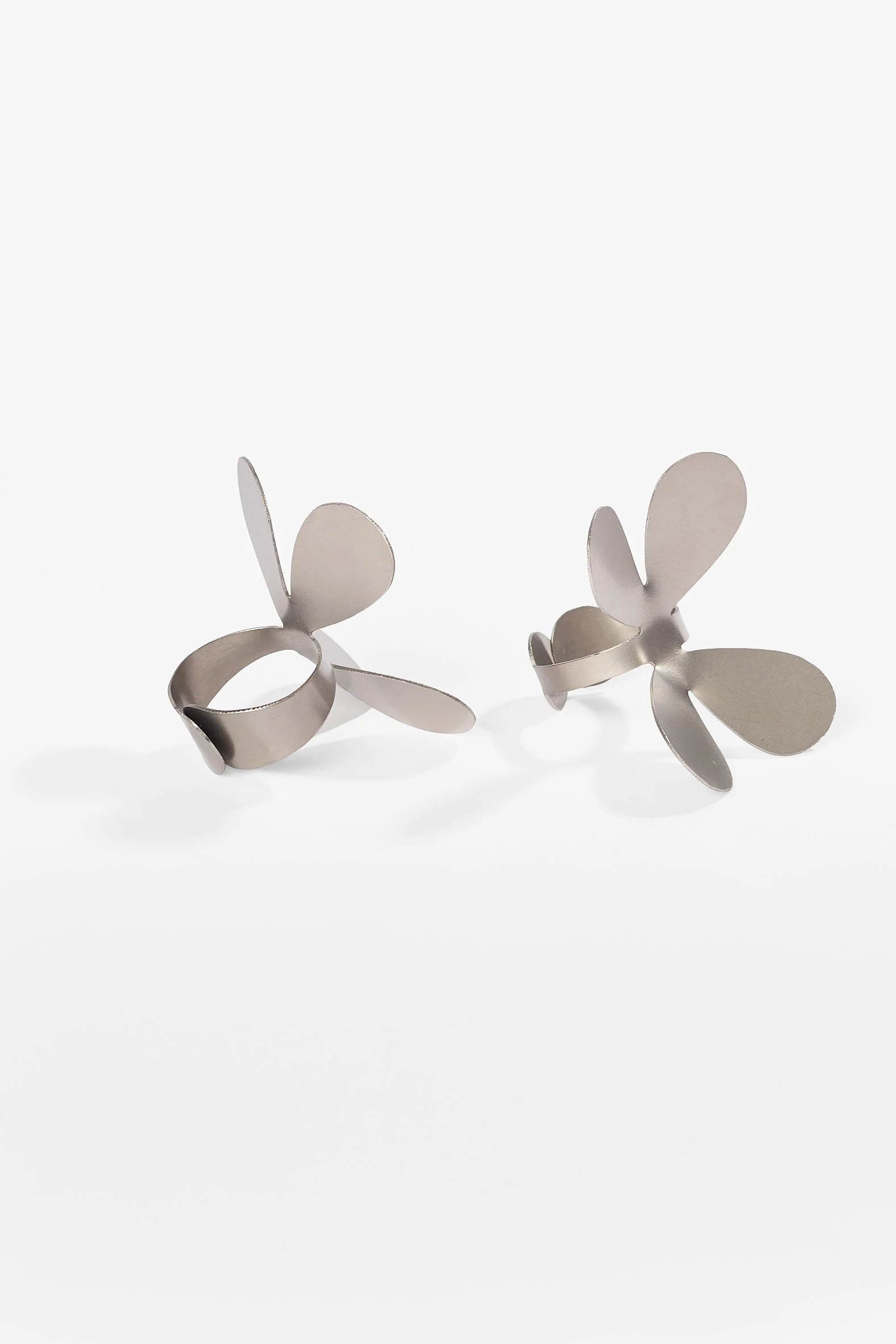 70. Elisa Zorraquin, ‘Protesis para el alma IV and I (Prosthesis for the soul), 2026, titanium, 3.5x3.5x4.5, ring size adjustable. Price: $200