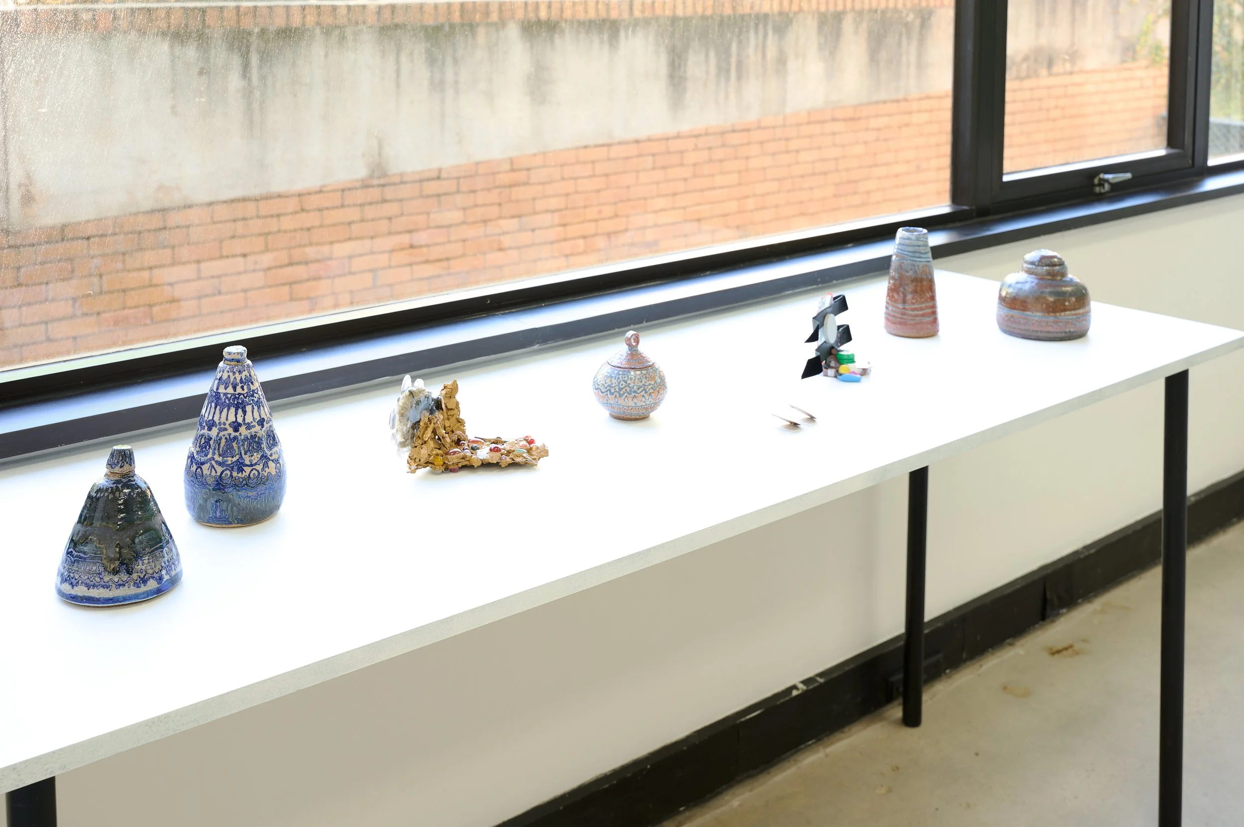 LIQUID, installation view, Rebecca Odgers, Yongping Ren, Molly Cook, 2026. Photography Ross Coulter.