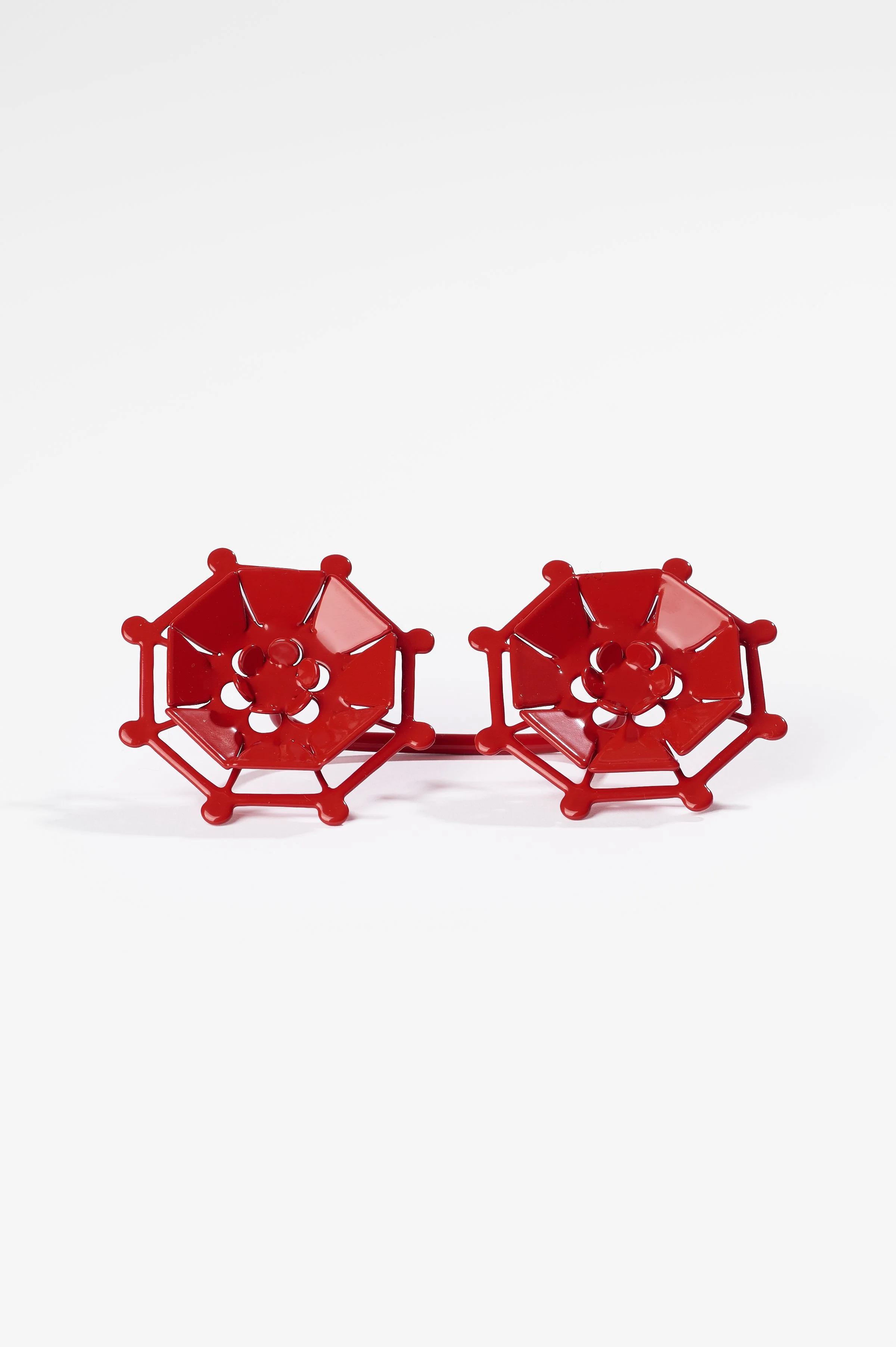 Elisa Zorraquin, I Can Handle It (red), brass, paint, 13 x 6.3 x 4 cm, 2026, $380. Photography: Ross Coulter