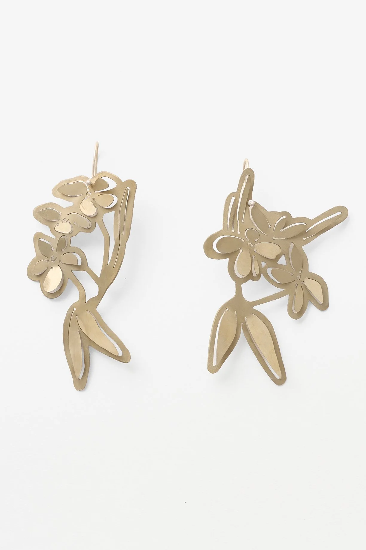 79. Elisa Zorraquin, ‘Recolectora Urbana I (Street Forager I)’, 2026, earrings, nickel silver, sterling silver, each earring measures: approx. 7.5x5x1.5cm. Price: $450