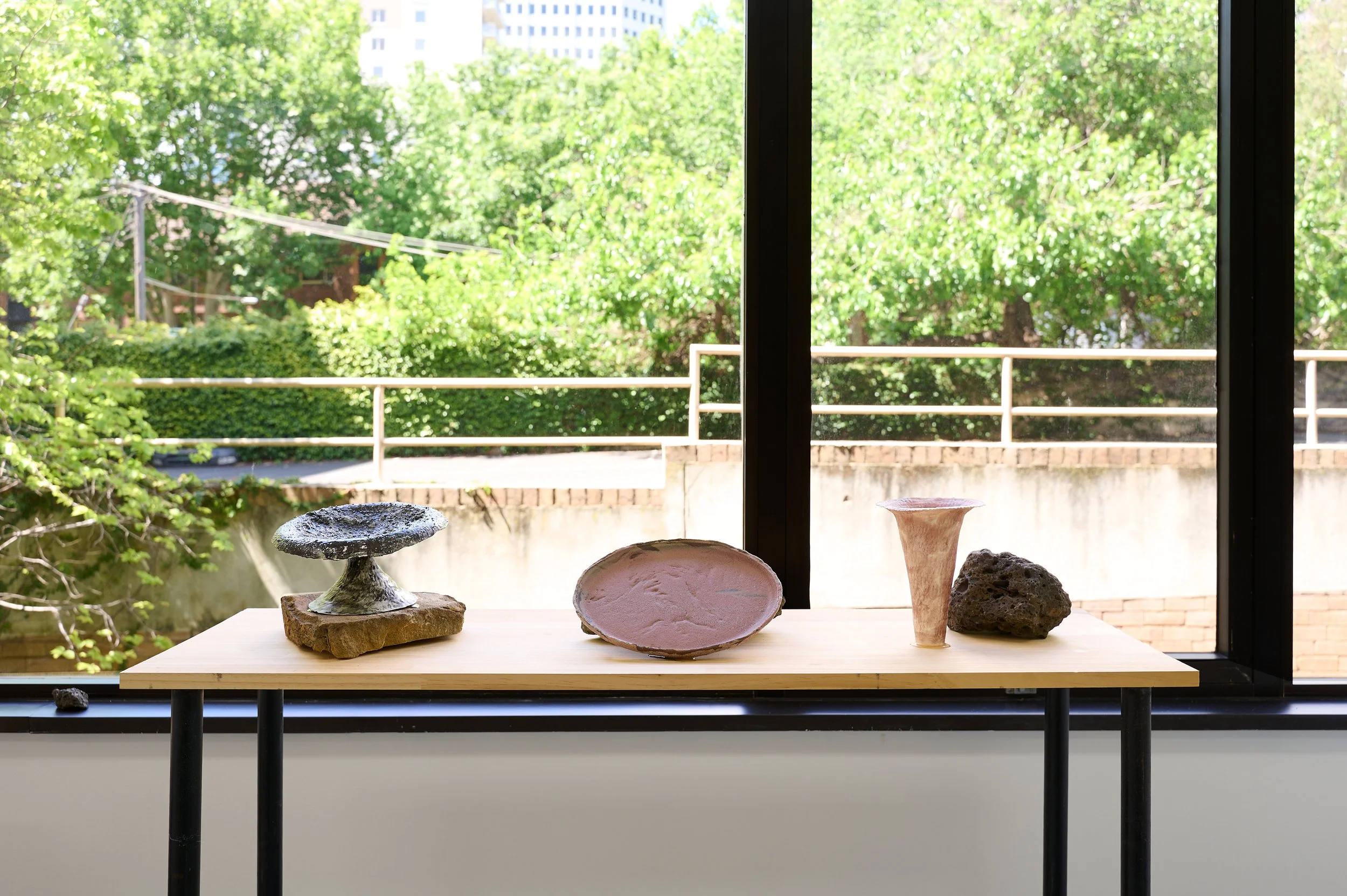 ‘Out of the Ordinary’, Goosullae Kim, Pauline Meade and Thannie Phan, 2025. Installation view. Photography: Ross Coulter