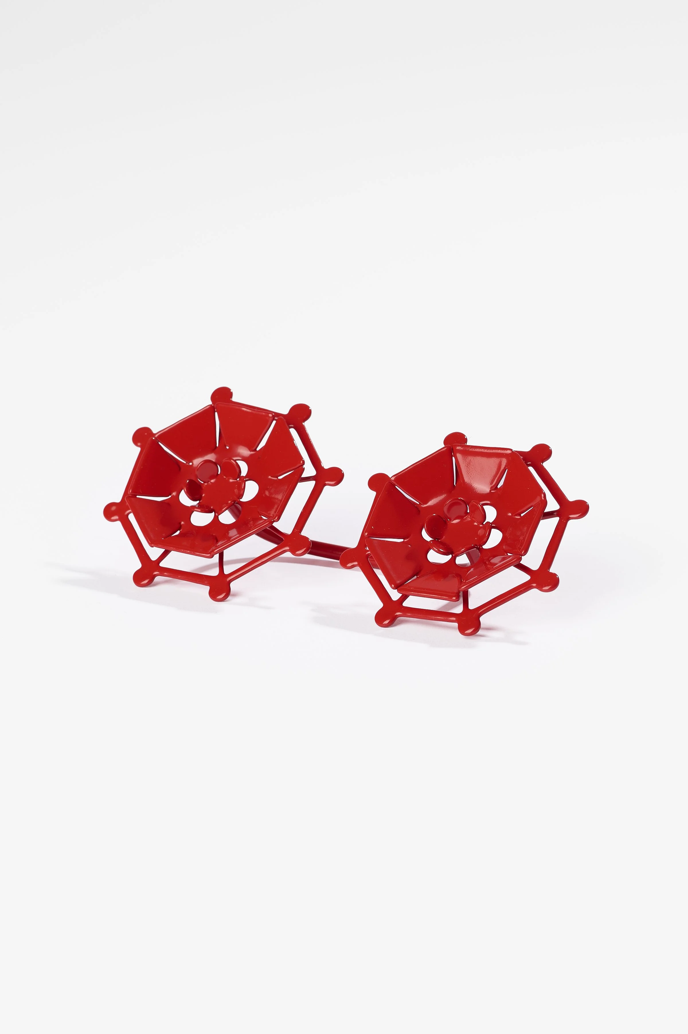 Elisa Zorraquin, I Can Handle It (red), brass, paint, 13 x 6.3 x 4 cm, 2026, $380. Photography: Ross Coulter