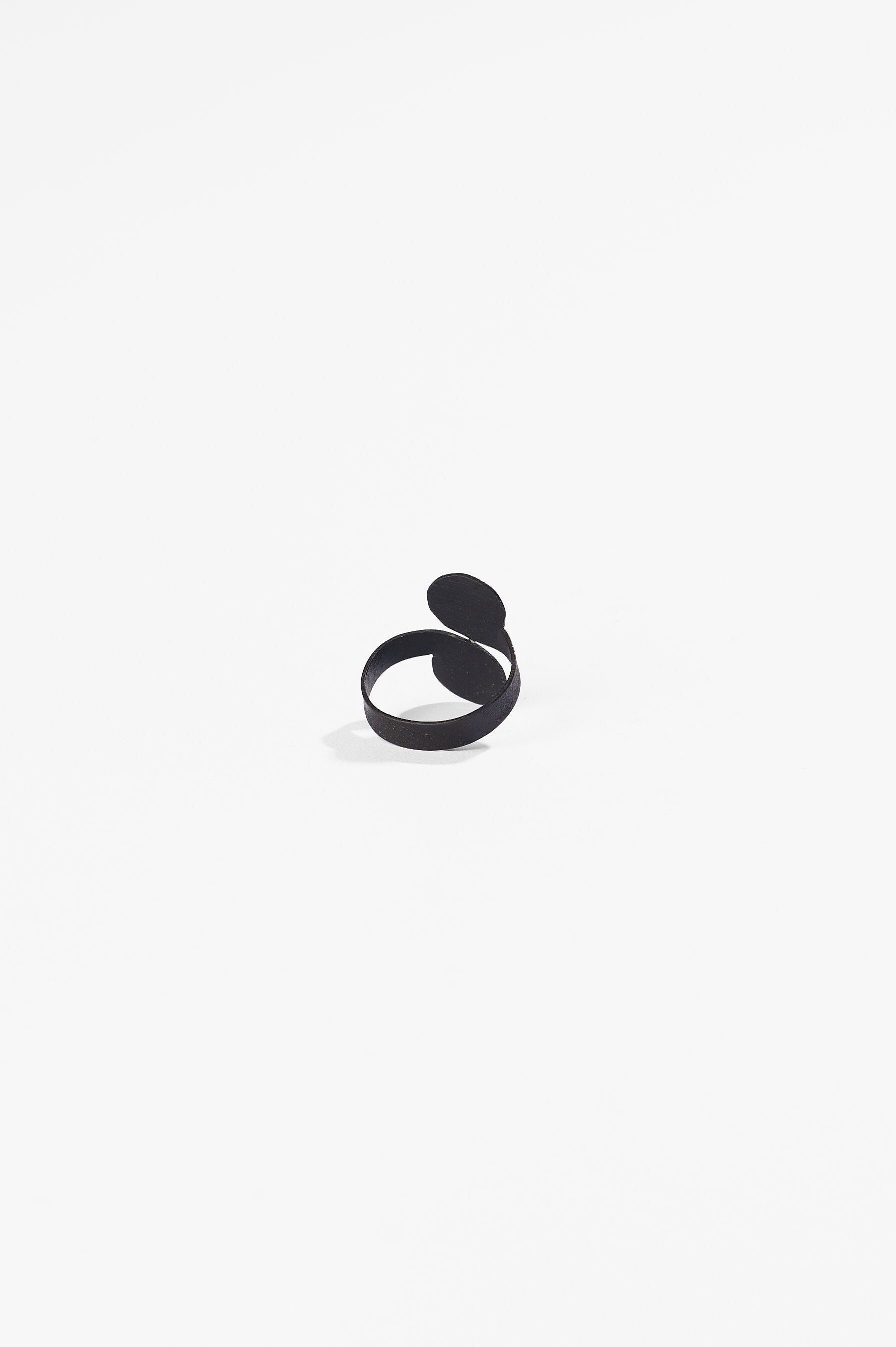 Sue Buchanan, Comma #3, mild steel, stainless steel, blackened, 2026, $220. Photography: Ross Coulter
