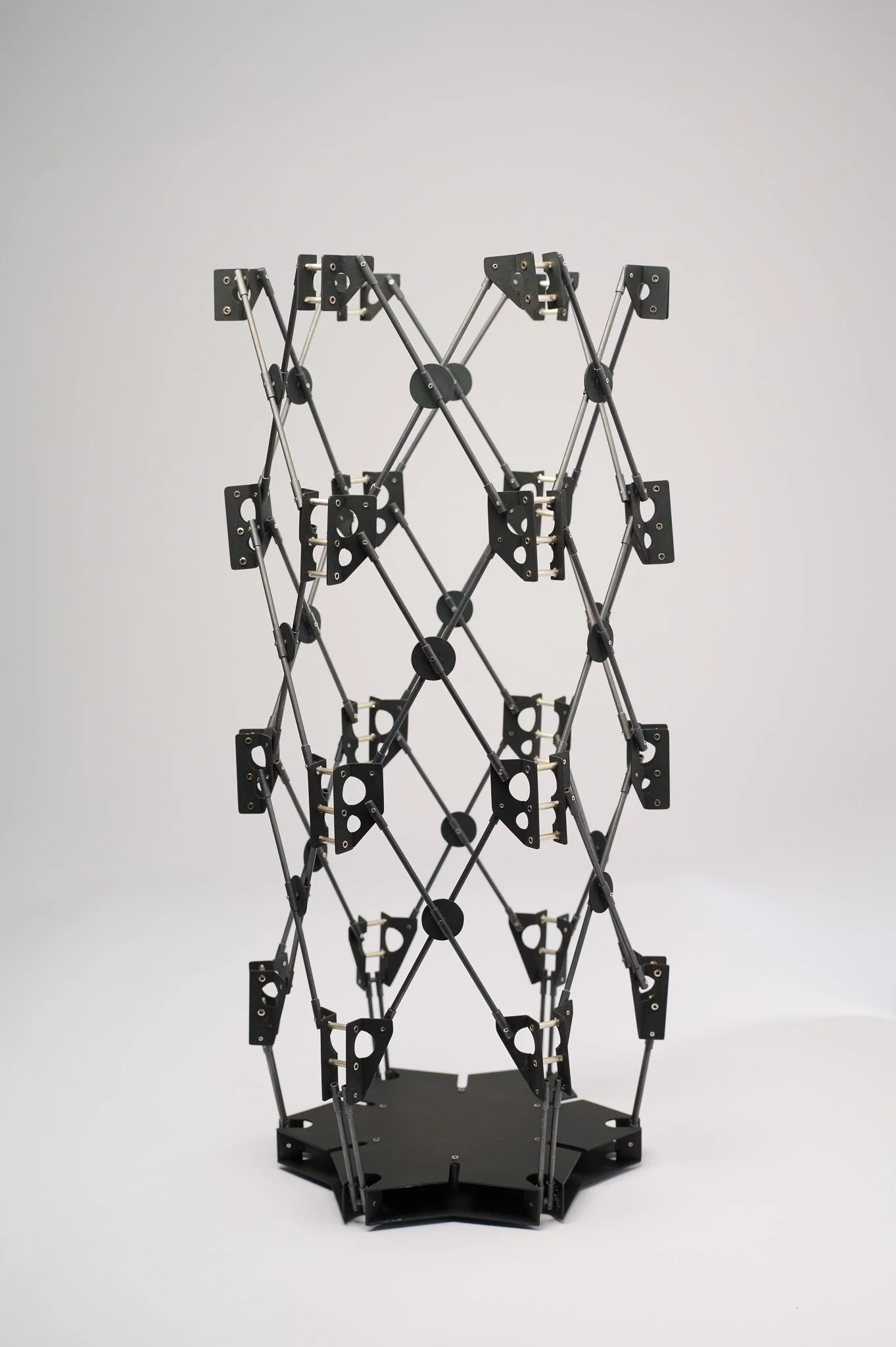 89. Katie Collins, ‘Vessel 2’, 2025
blackened steel, oxidised sterling silver, sterling silver, articulated vessel: 17.5cm diameter x 40cm high to 25cm diameter x 25cm high. Price: $8,800