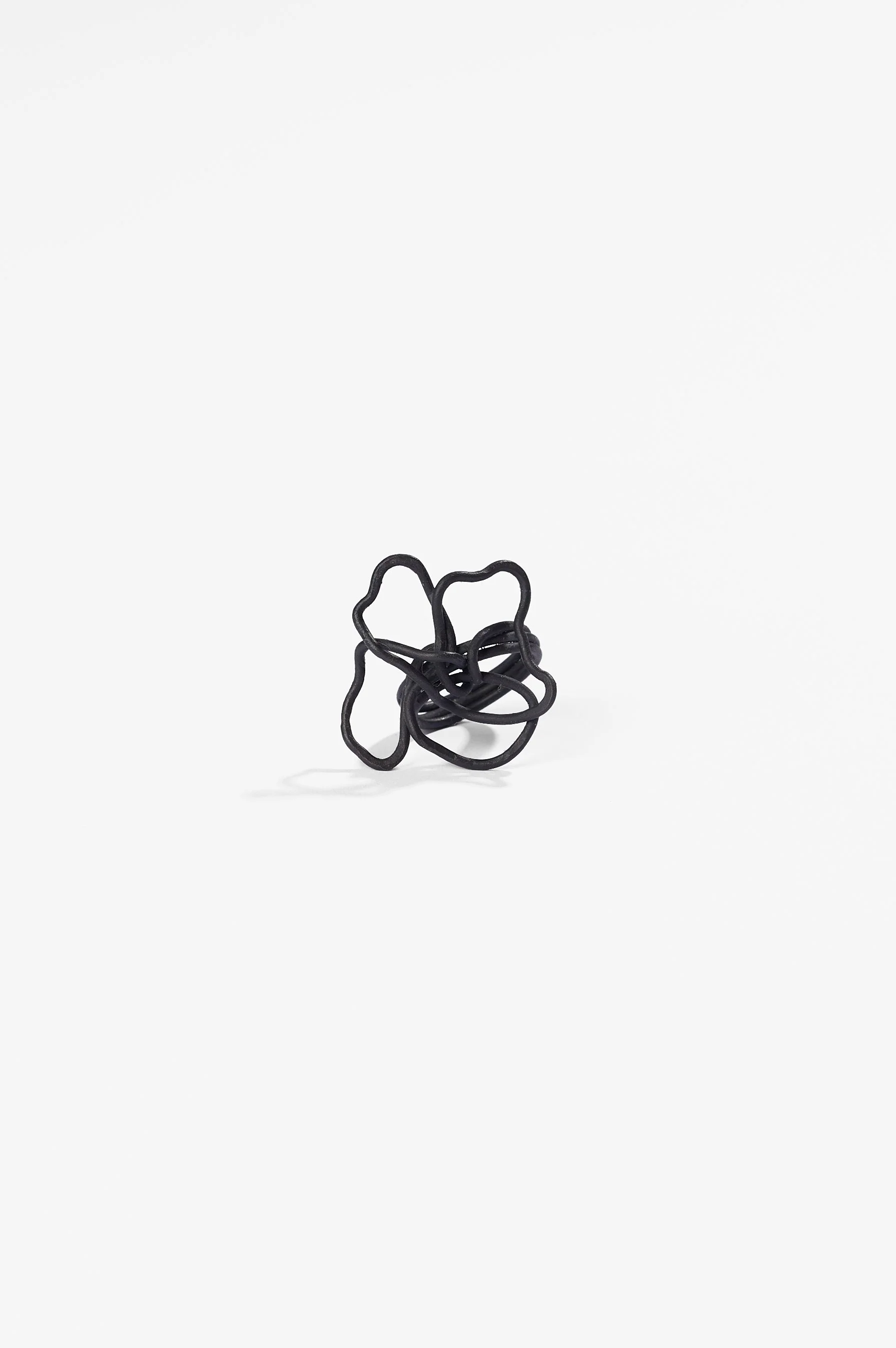 Sue Buchanan, Flower drawing #1, 925 silver, oxidised, 2026, $220. Photography: Ross Coulter