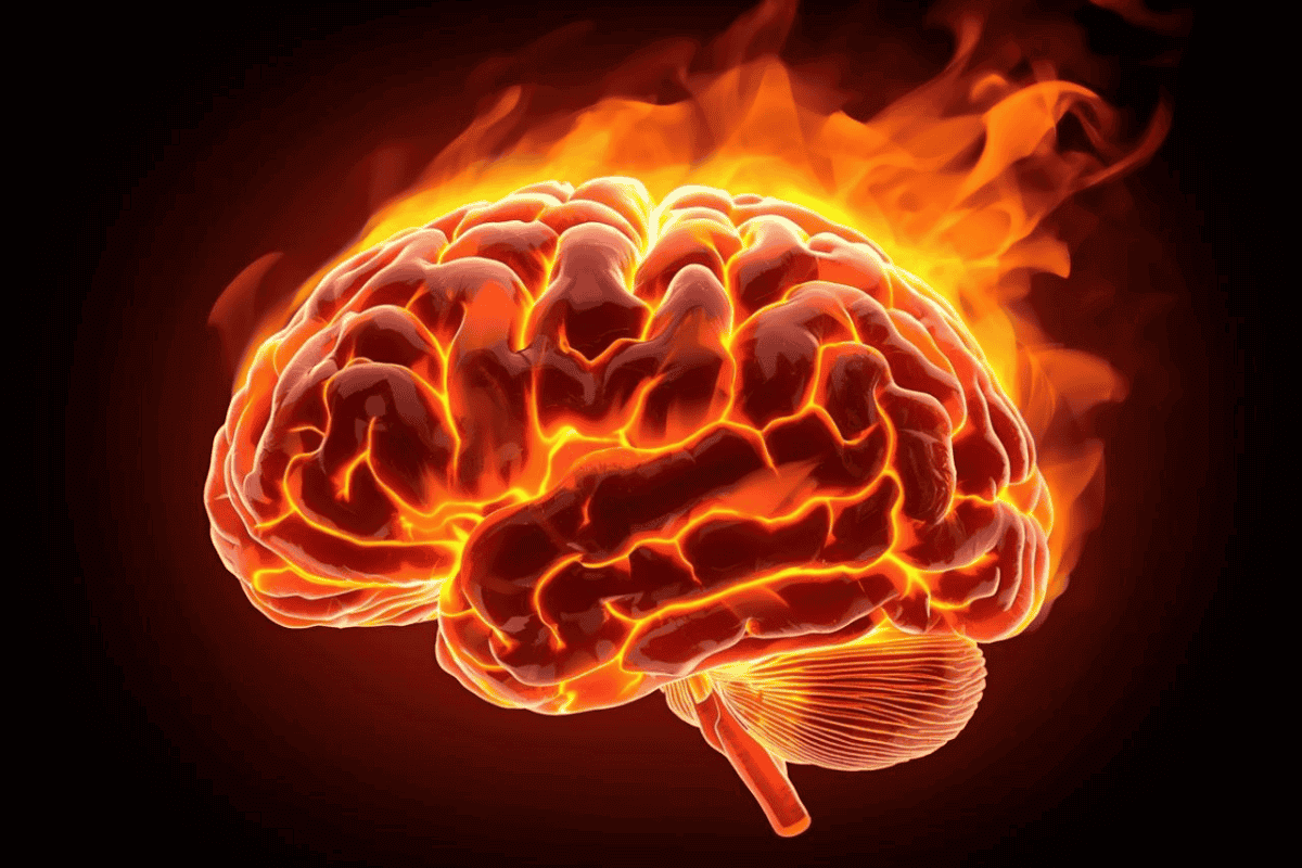 Image of brain on fire