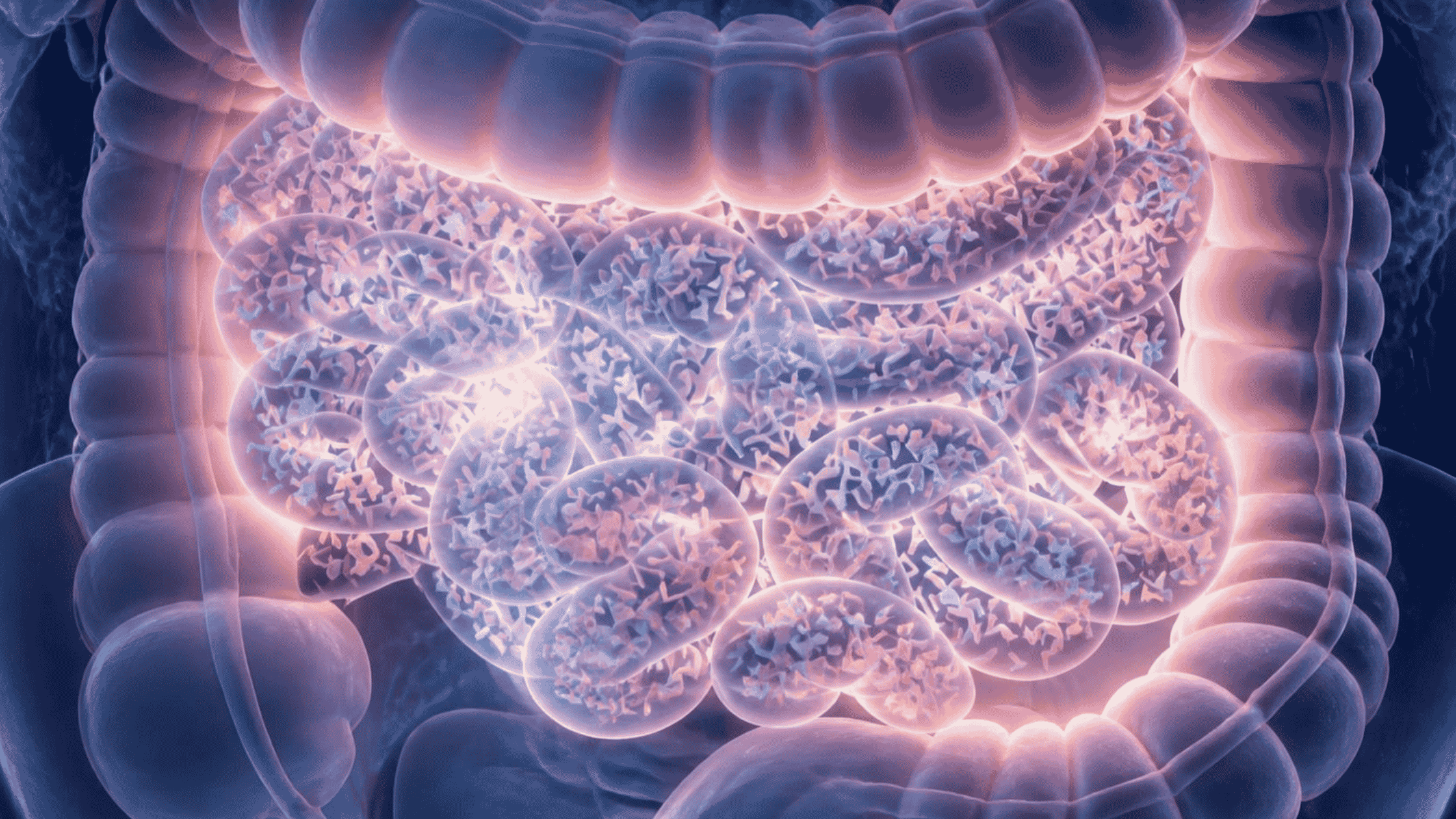 close up image of a gut and the bacteria inside it