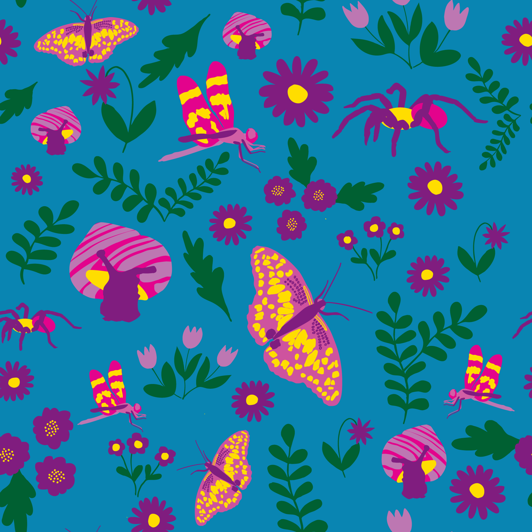 Enchanted Garden - Blue