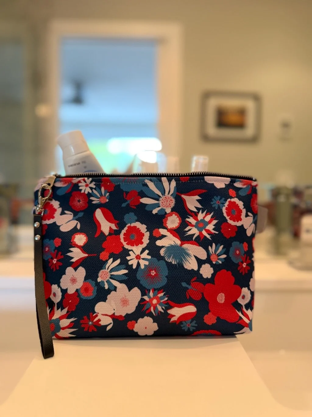 Vintage Meadow - Dark - Zippered Pouch