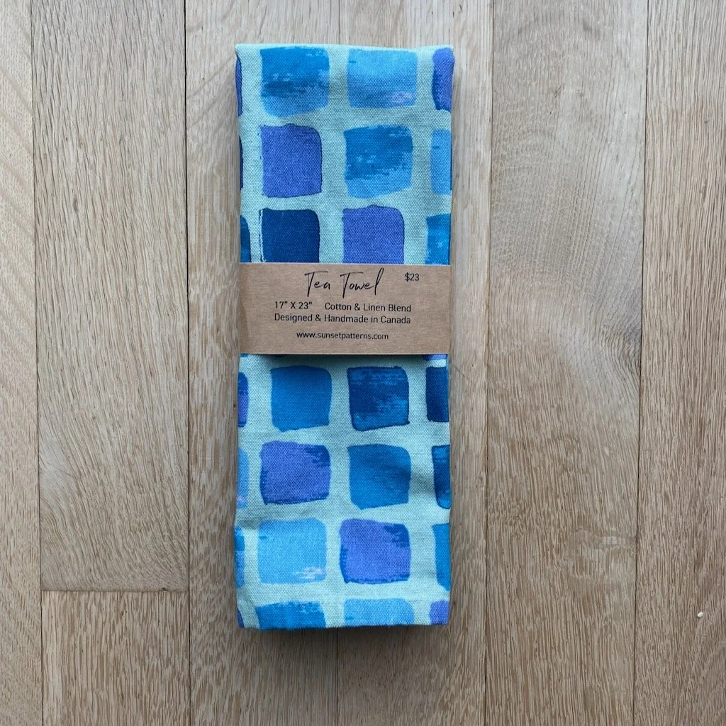 Painted Square Tea Towel