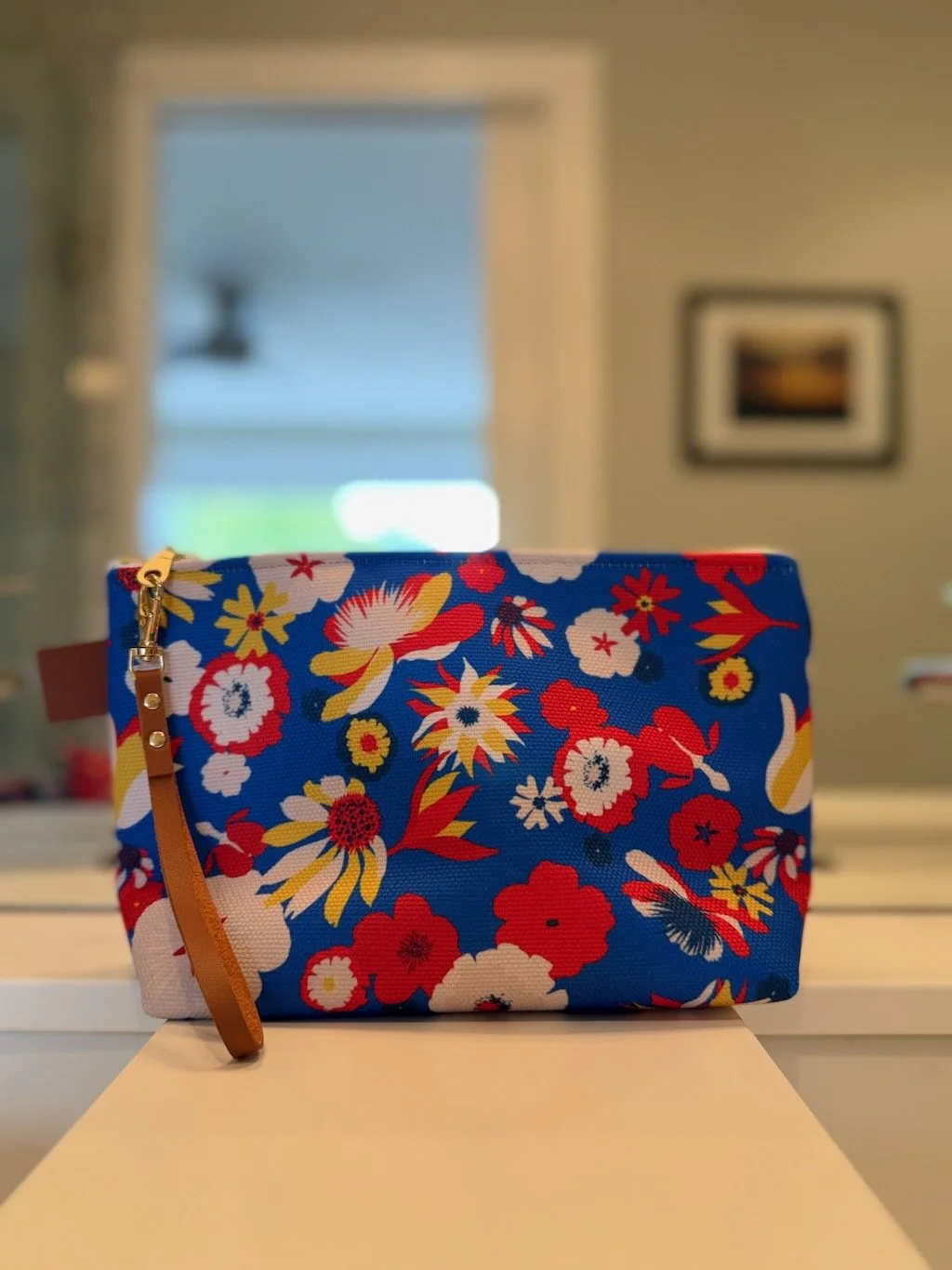 Vintage Meadow - Bright - Zippered Pouch