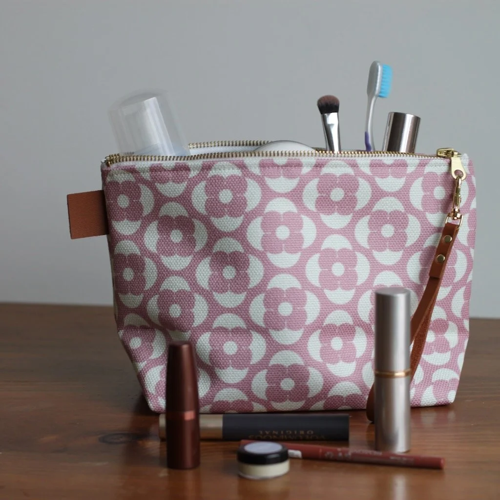 Pink Flower Project Bag