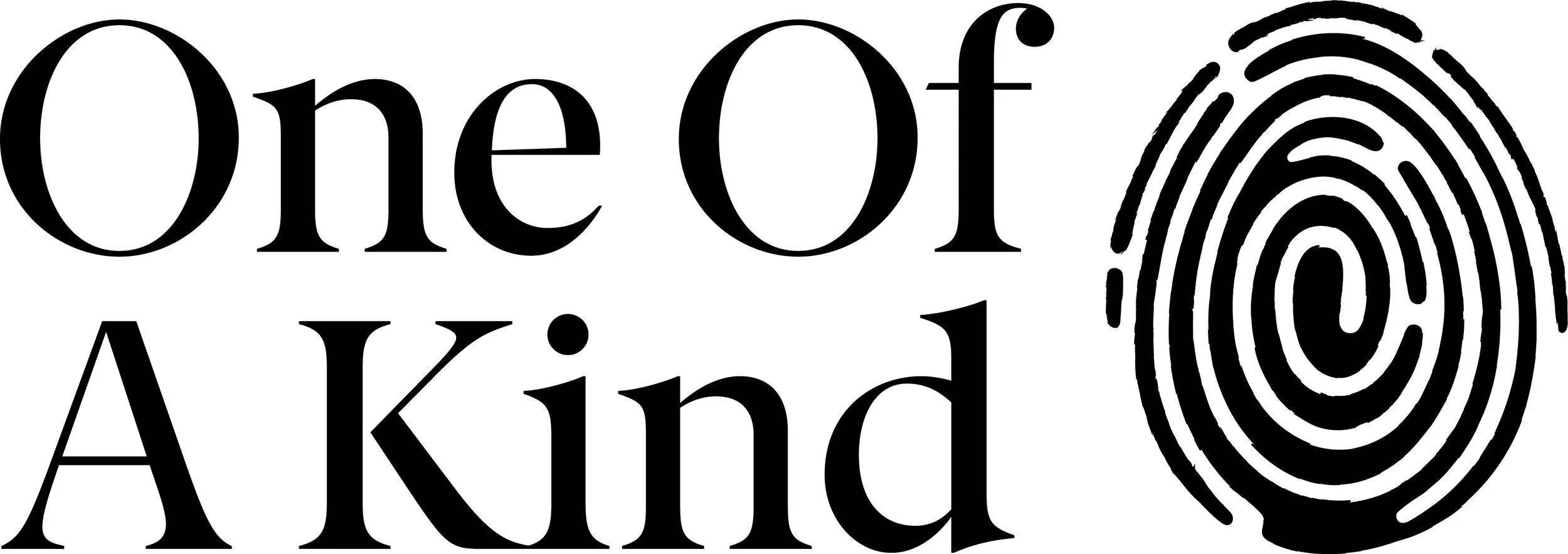 One of A Kind Logo - black with white background