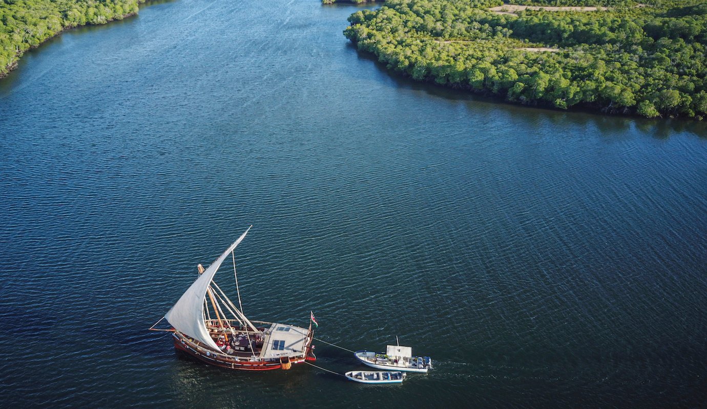 Sail in traditional Swahili style aboard the Tusitiri Dhow. Enjoy luxurious ocean safaris, cultural immersion, and bespoke adventures along the Kenyan coastline.