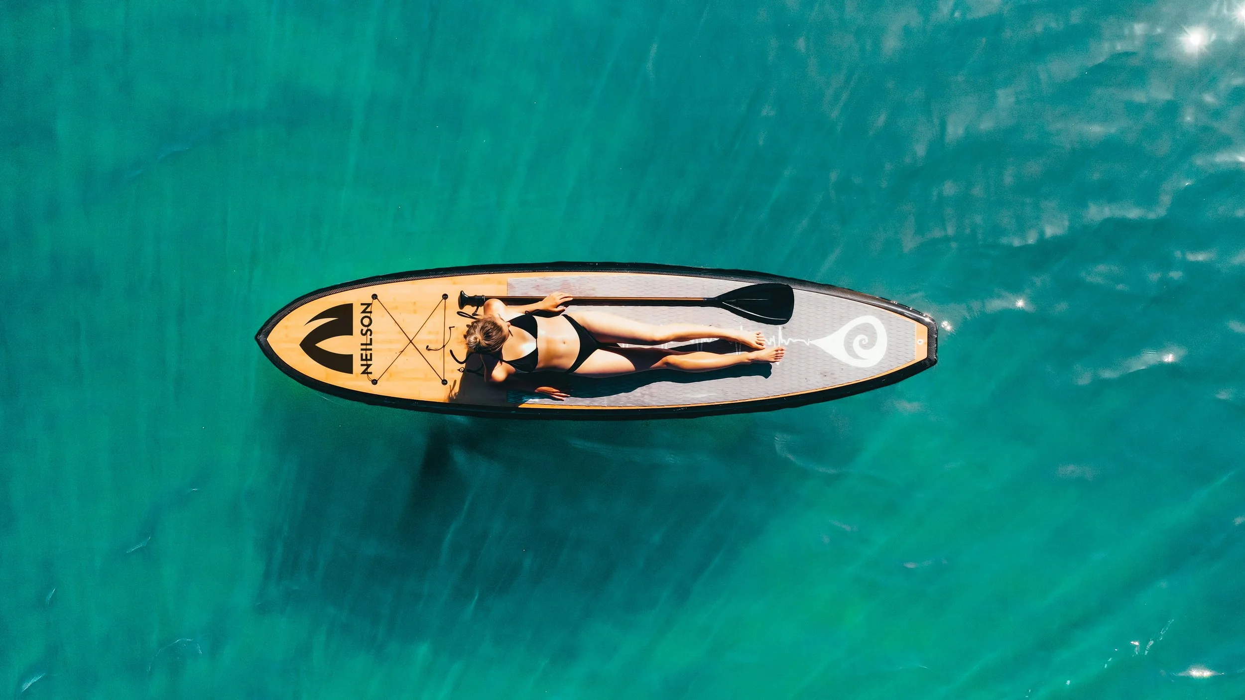Woman on paddle board