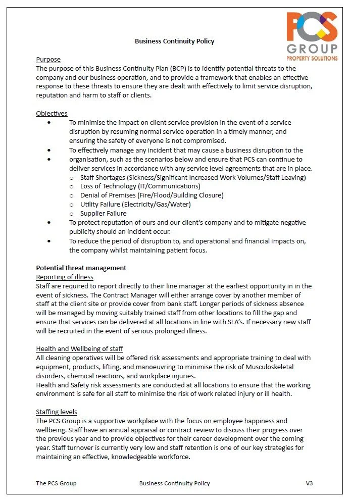 Business Continuity Plan