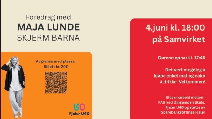 Skjerm Barna - Foredrag med Maja Lunde
