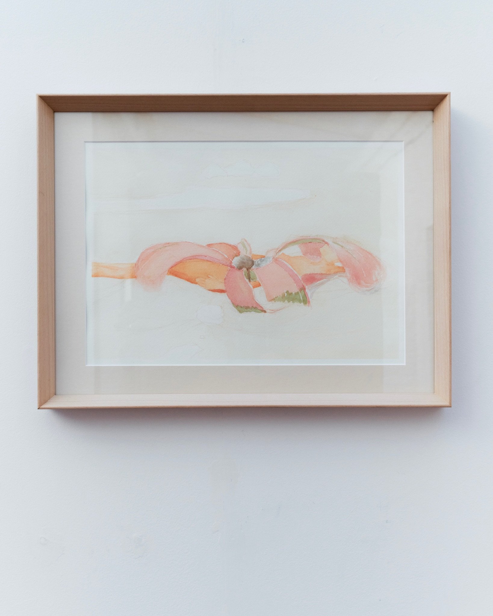 Between Burial and Bloom, 2026.
Watercolour and pencil on cotton paper - 34.7 x 44.7 cm.