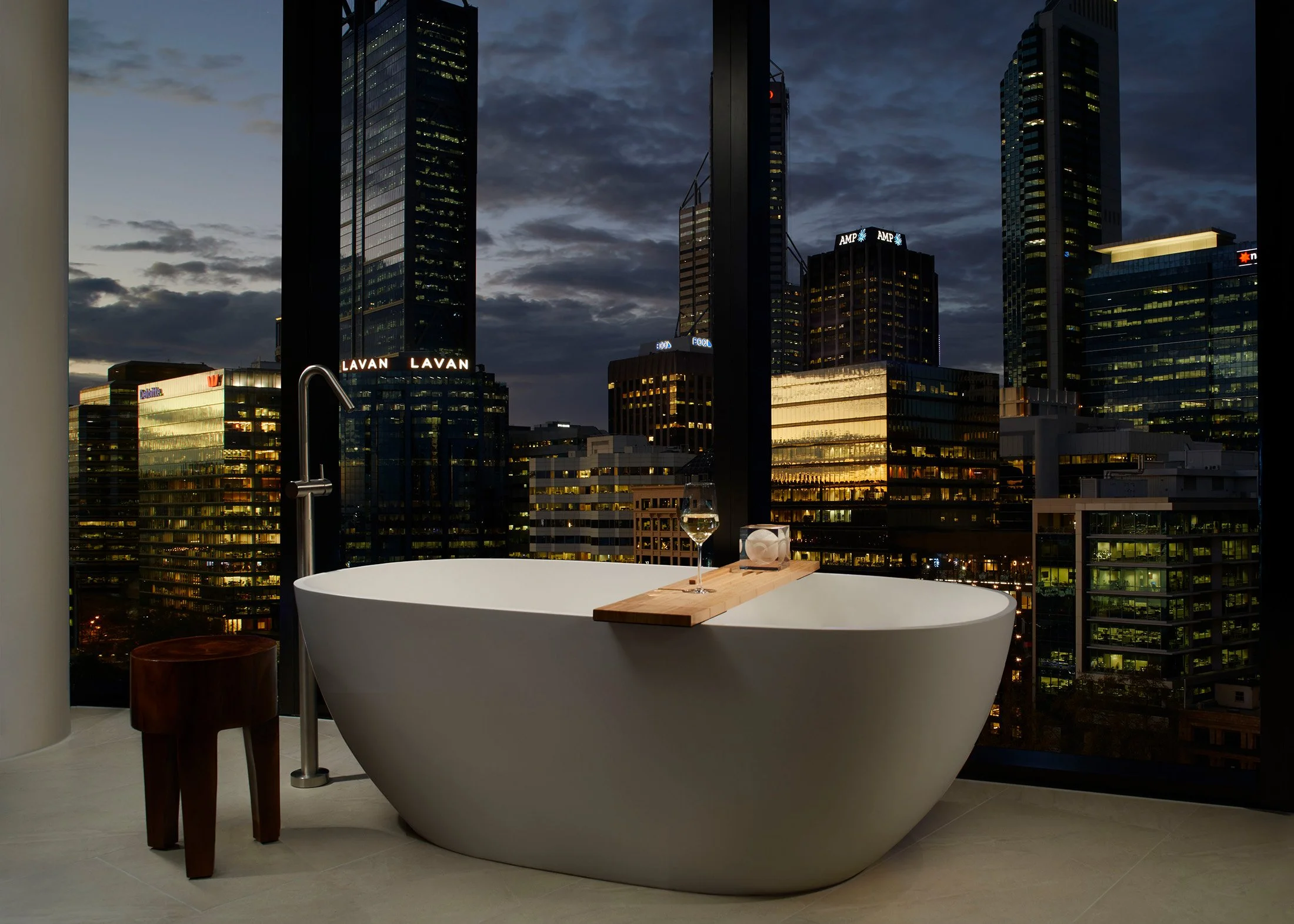 The Ritz-Carlton, Perth - Studio Park Room - Corner Bathroom - Evening.jpg