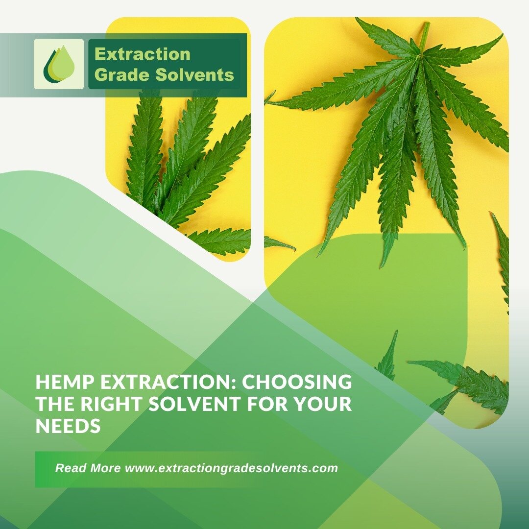 Looking for the best solvent? Choose the right one for your needs by getting insights from our recent post about Hemp Extraction. Click the link below to learn more! #egs #eco

Read More: https://extractiongradesolvents.com/hemp-extraction/