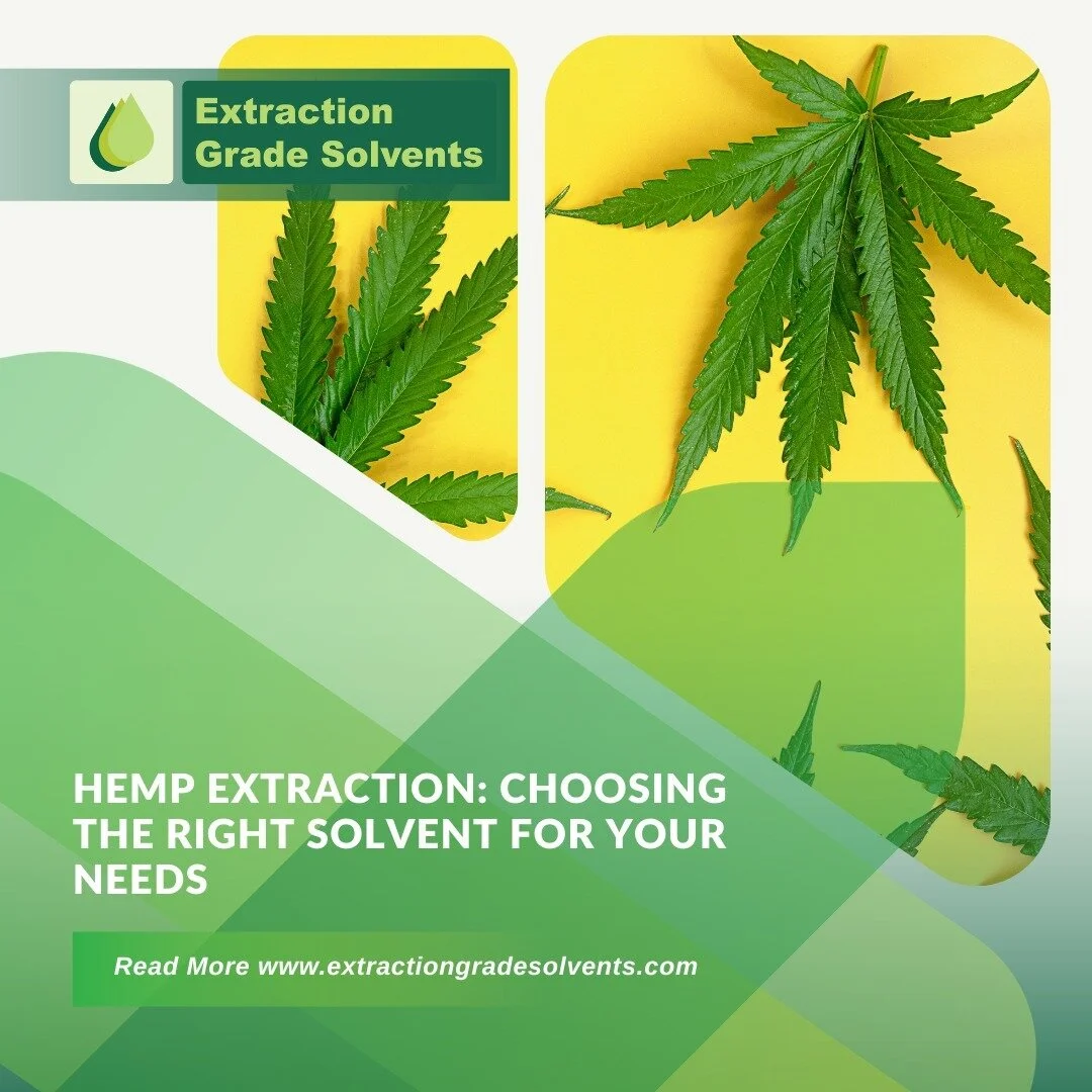 Looking for the best solvent? Choose the right one for your needs by getting insights from our recent post about Hemp Extraction. Click the link below to learn more! #egs #eco

Read More: https://extractiongradesolvents.com/hemp-extraction/