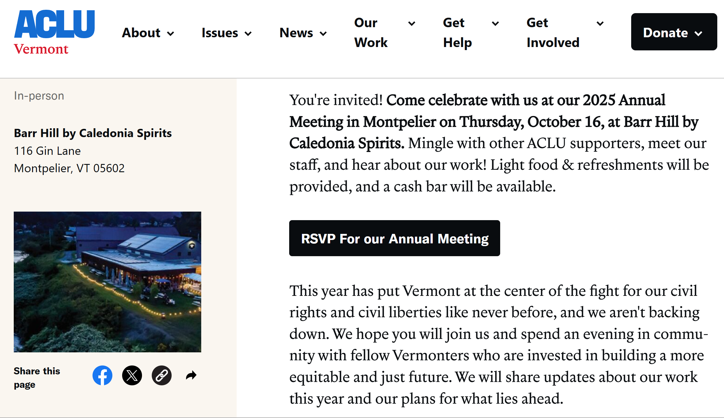 ACLU-VT Annual Meeting