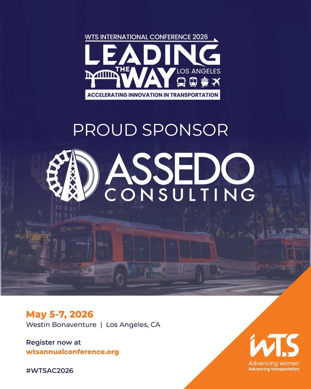 We&rsquo;re in LA ✈️!

Assedo Consulting is proud to serve as a Pillar Sponsor of WTS International and is attending the Annual Conference &mdash; Leading the Way: Accelerating Innovation in Transportation.

It&rsquo;s been an incredible few days con