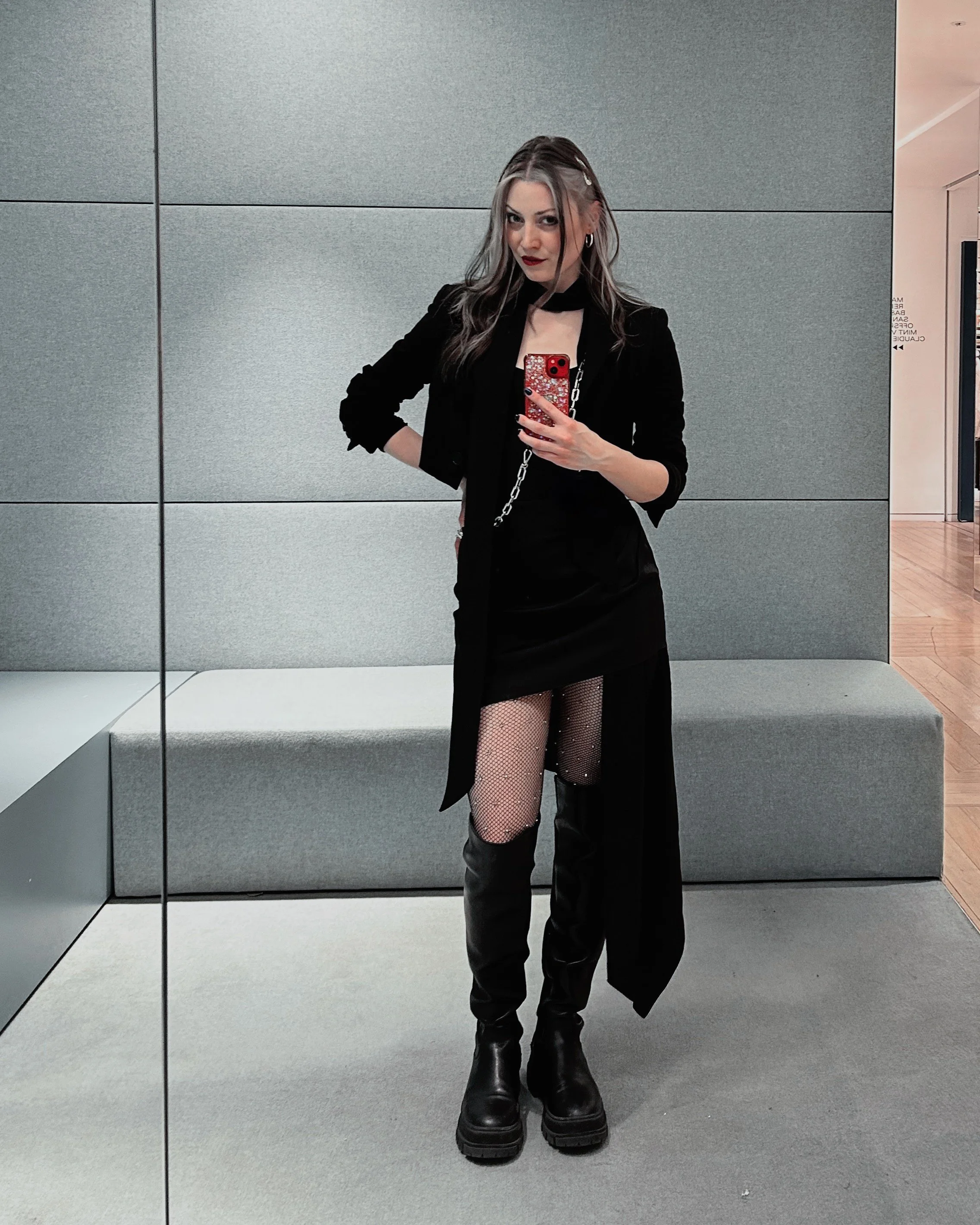 Paloma Feijoo's outfit while working at Brown Thomas, a luxury department store in Dublin