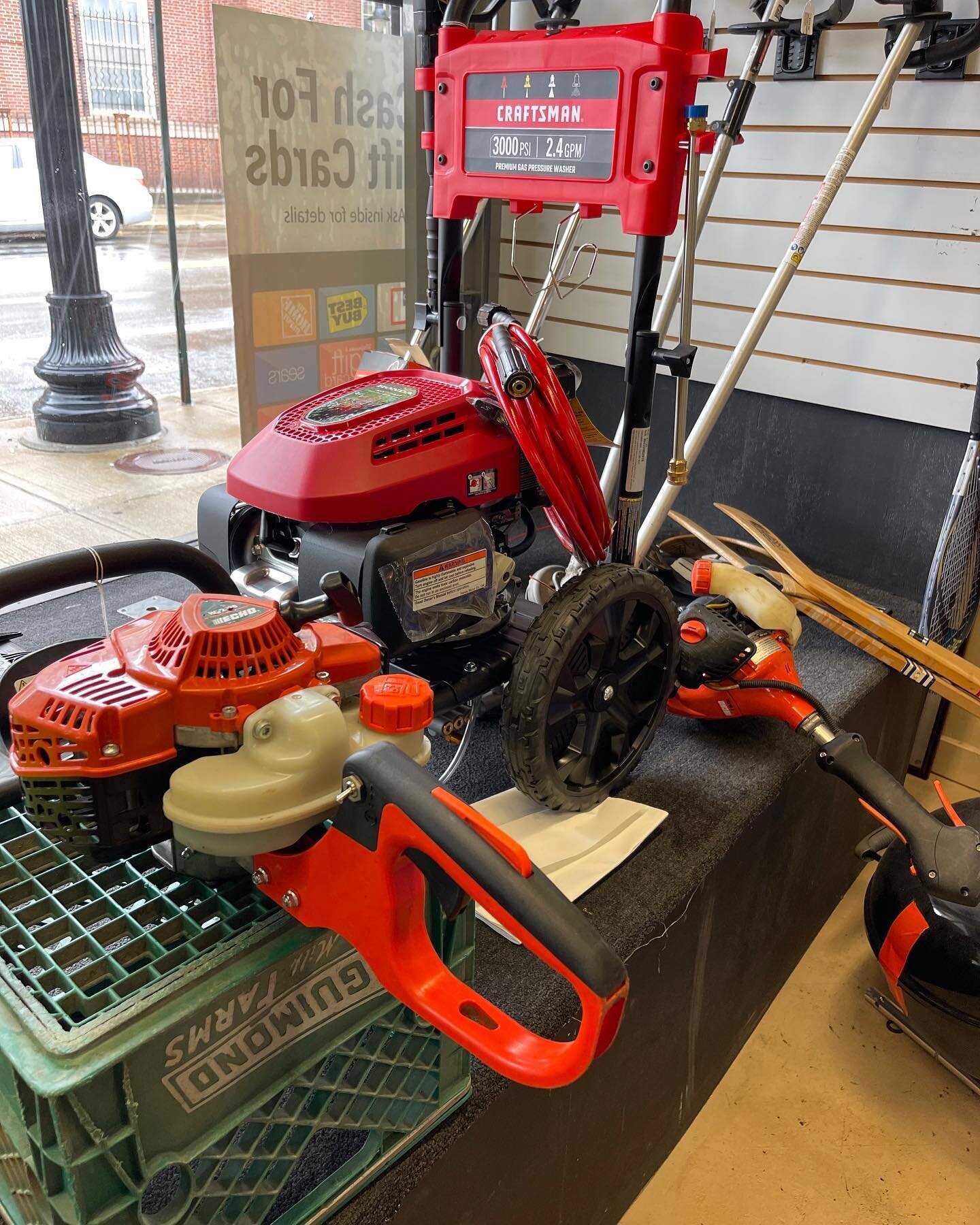 Spring has sprung!

Check out our inventory of brand new Echo lawn trimmers, Craftsman power washer, and a wide assortment of battery powered lawn equipment.

Don't miss these great deals!